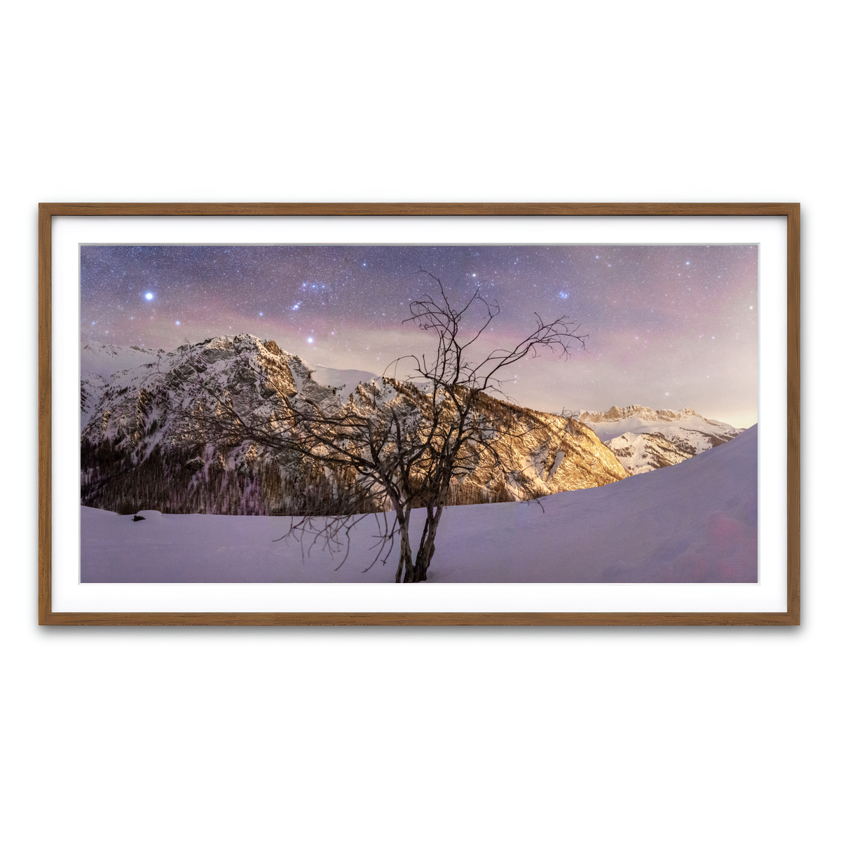 Framed Print 2x1 Walnut
