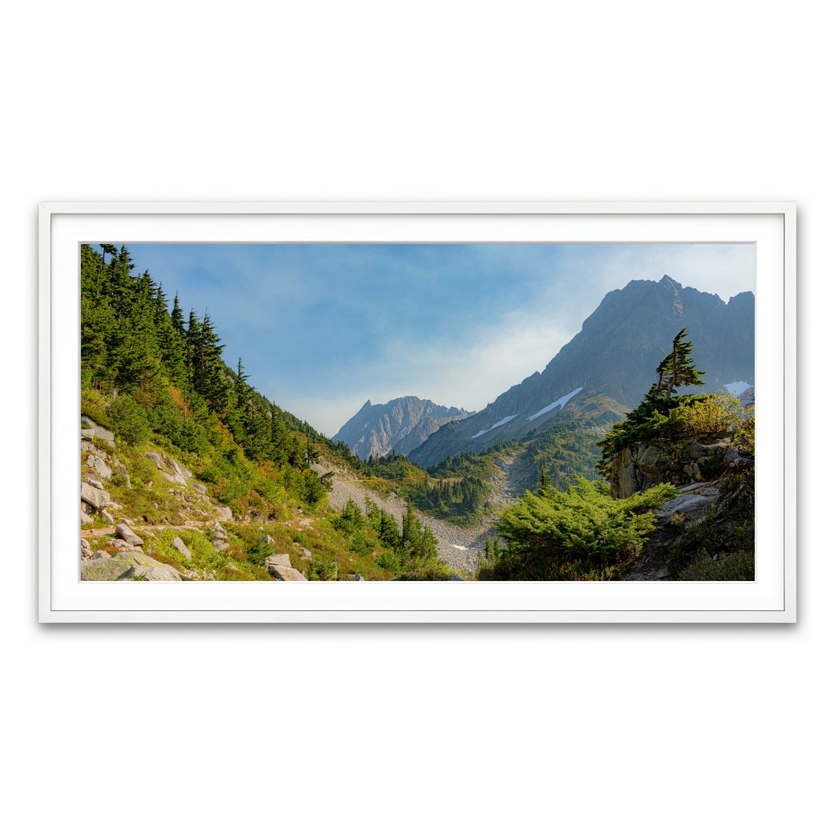 Framed Print 2x1 White