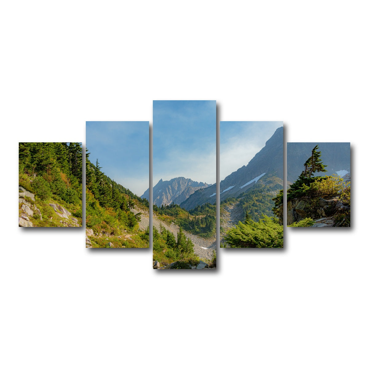 AUTO-MOCKUP WHITE | Treeline at Cascade Pass | 5 Piece | Gallery Wrap Canvas | group=5_short