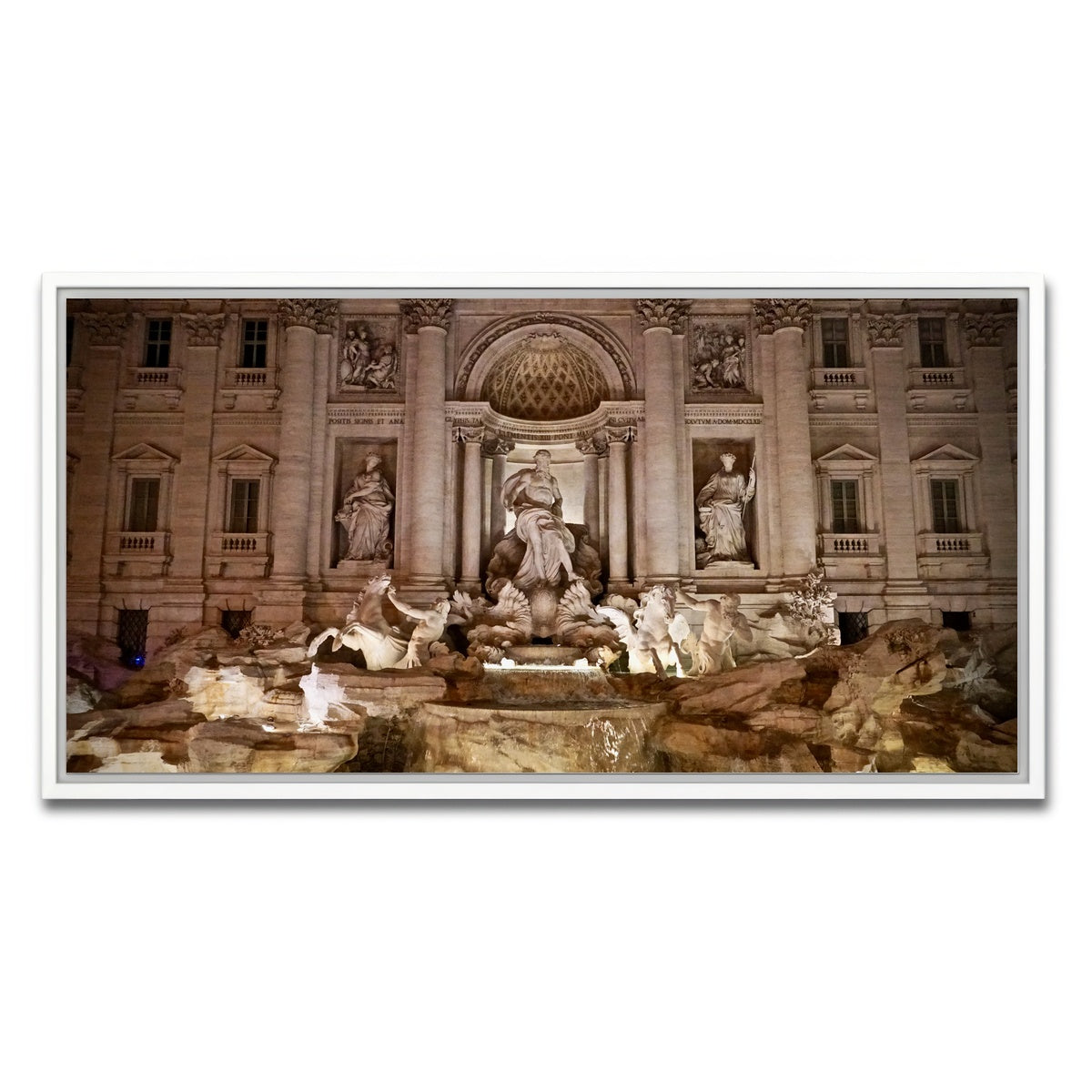 AUTO-MOCKUP WHITE | Trevi Fountain | 1 Piece | White Framed Canvas | group=2x1