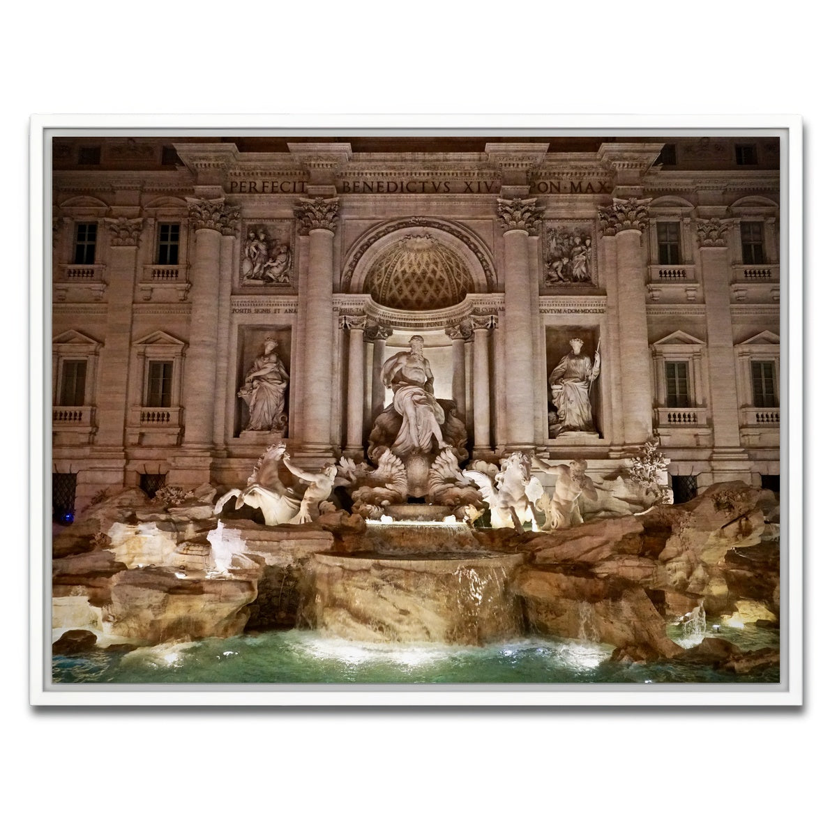 AUTO-MOCKUP WHITE | Trevi Fountain | 1 Piece | White Framed Canvas | group=4x3