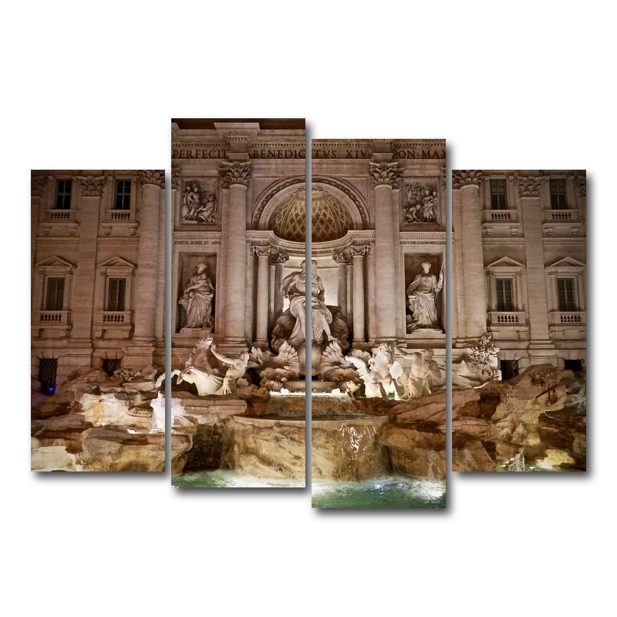 AUTO-MOCKUP WHITE | Trevi Fountain | 4 Piece | Gallery Wrap Canvas | group=4_normal