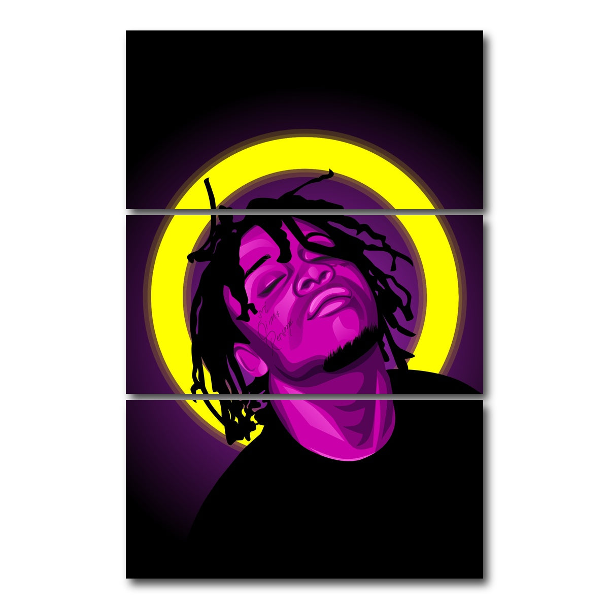 AUTO-MOCKUP WHITE | Trippie Redd | 3 Piece | Gallery Wrap Canvas | group=12x24_stacked