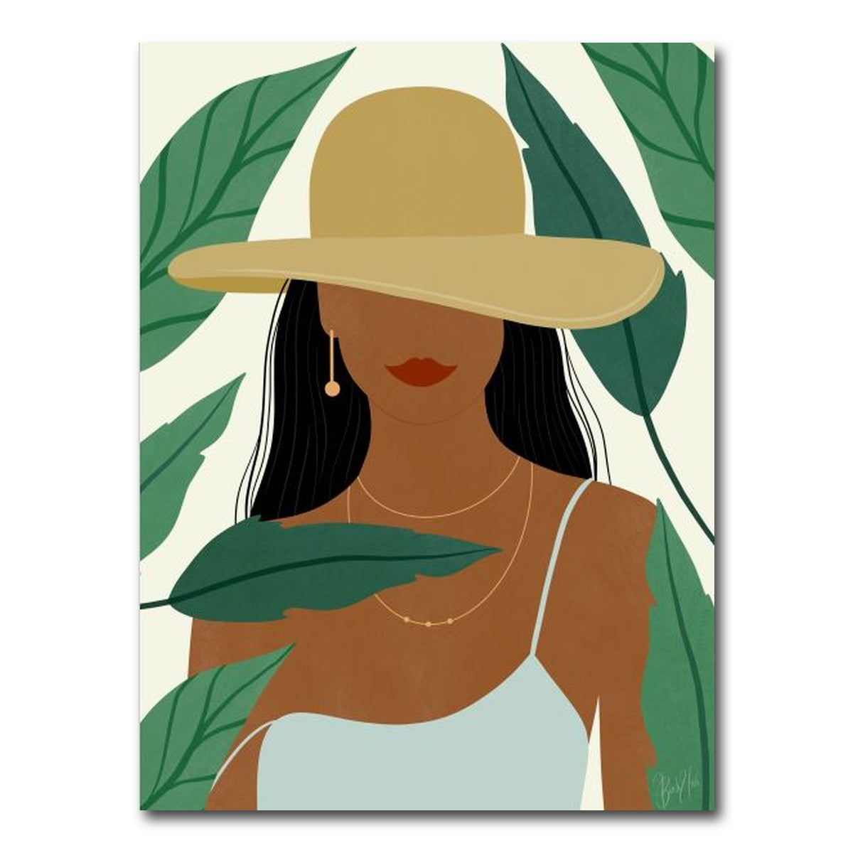 AUTO-MOCKUP WHITE | Tropical Girl | 1 Piece | Gallery Wrap Canvas | group=3x4