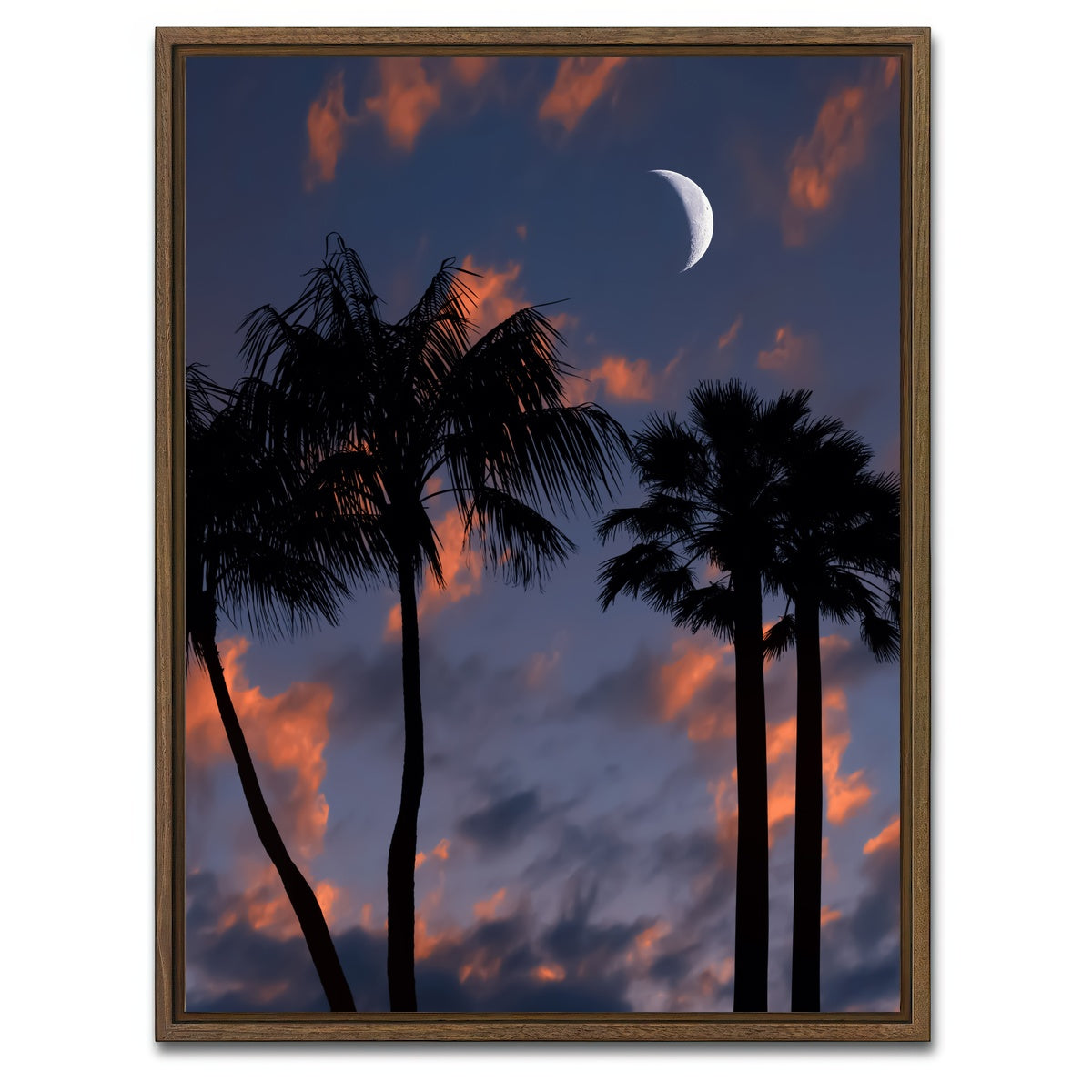 AUTO-MOCKUP WHITE | Tropical Night | 1 Piece | Walnut Framed Canvas | group=3x4
