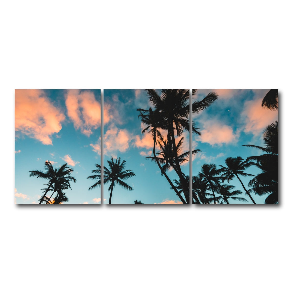 AUTO-MOCKUP WHITE | Tropical Sunrise | 3 Piece | Gallery Wrap Canvas | group=18x24