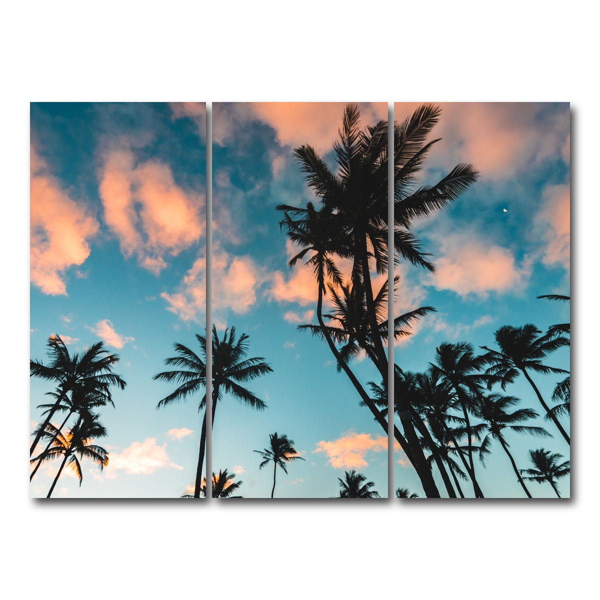 AUTO-MOCKUP WHITE | Tropical Sunrise | 3 Piece | Gallery Wrap Canvas | group=8x18
