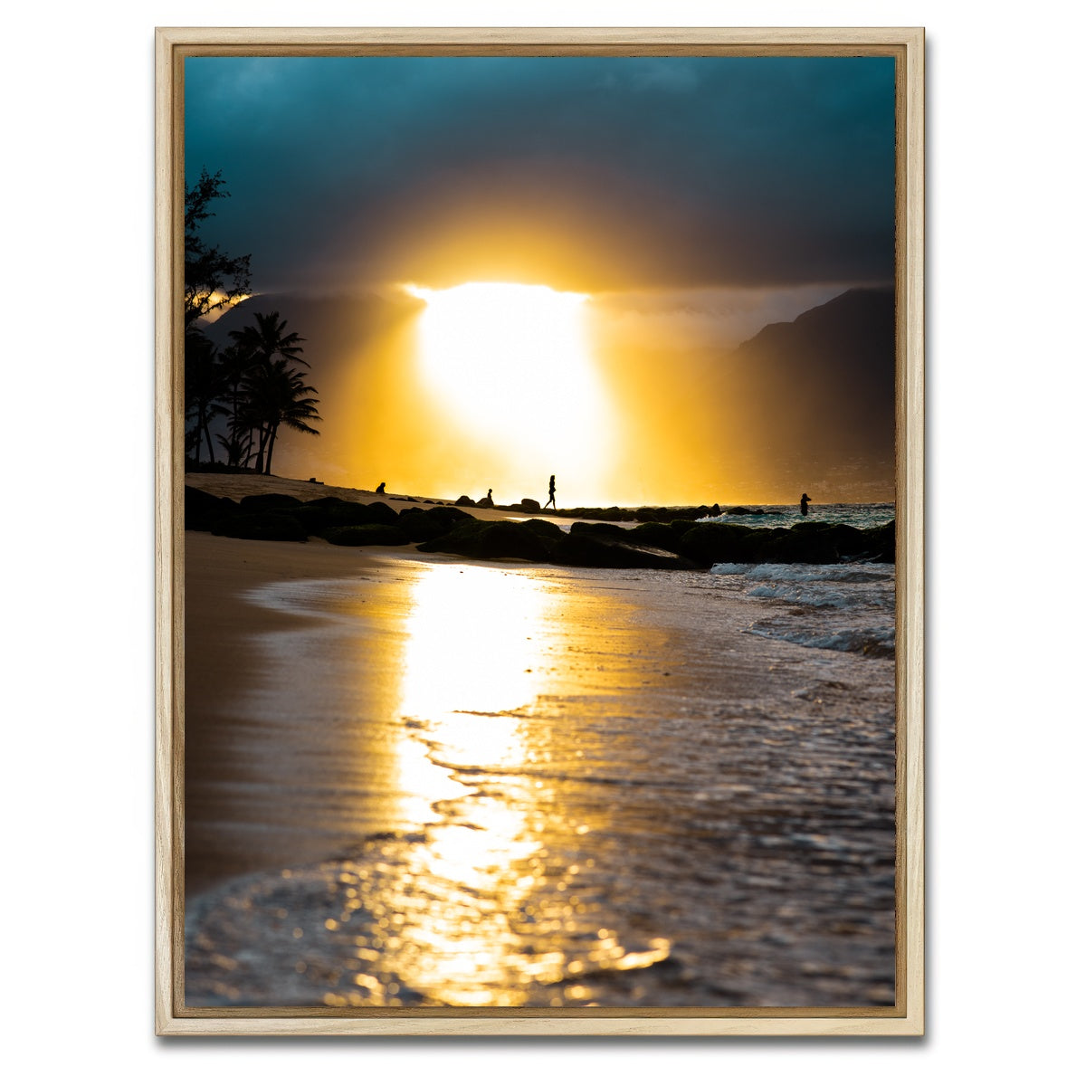 AUTO-MOCKUP WHITE | Tropical Sunset | 1 Piece | Natural Framed Canvas | group=3x4