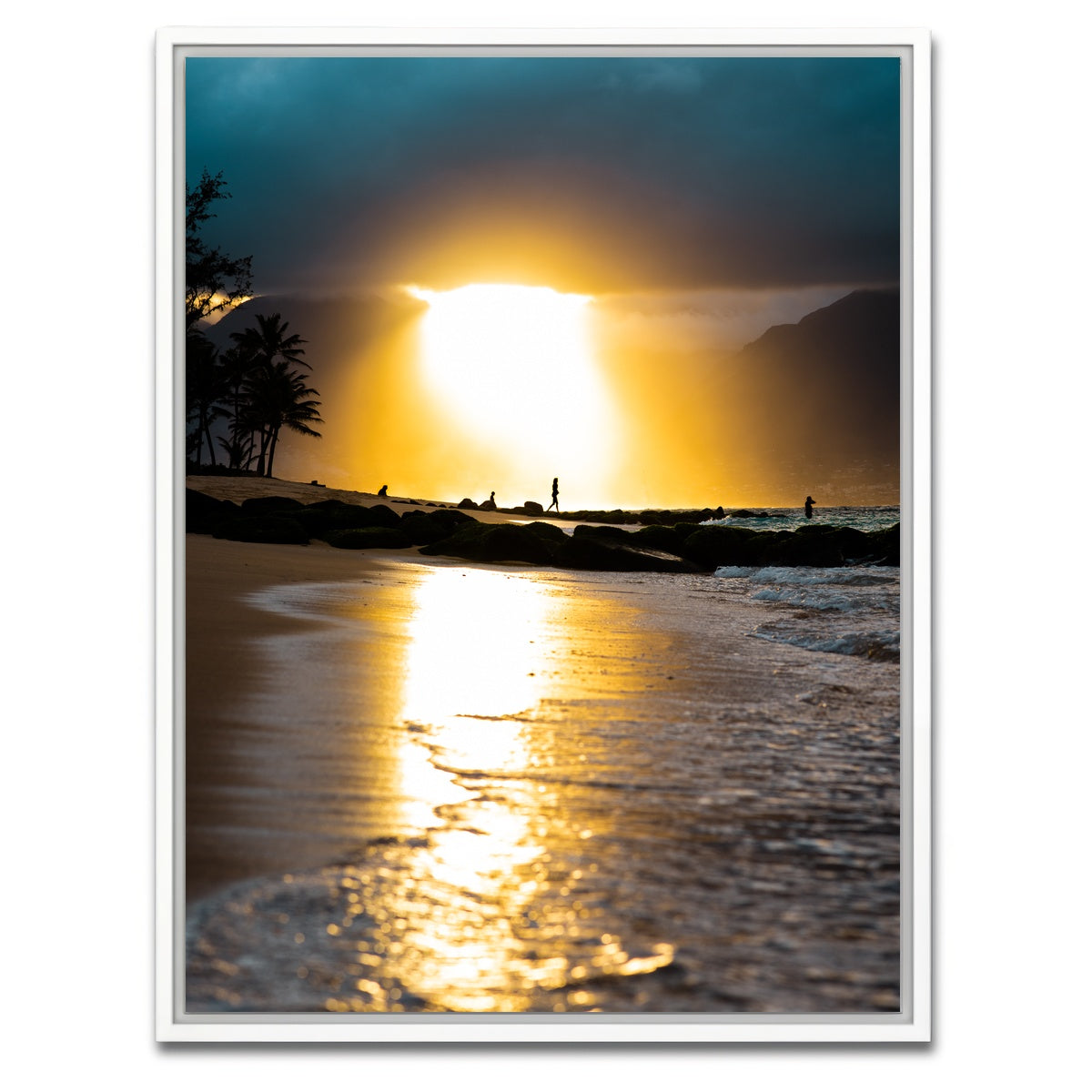 AUTO-MOCKUP WHITE | Tropical Sunset | 1 Piece | White Framed Canvas | group=3x4