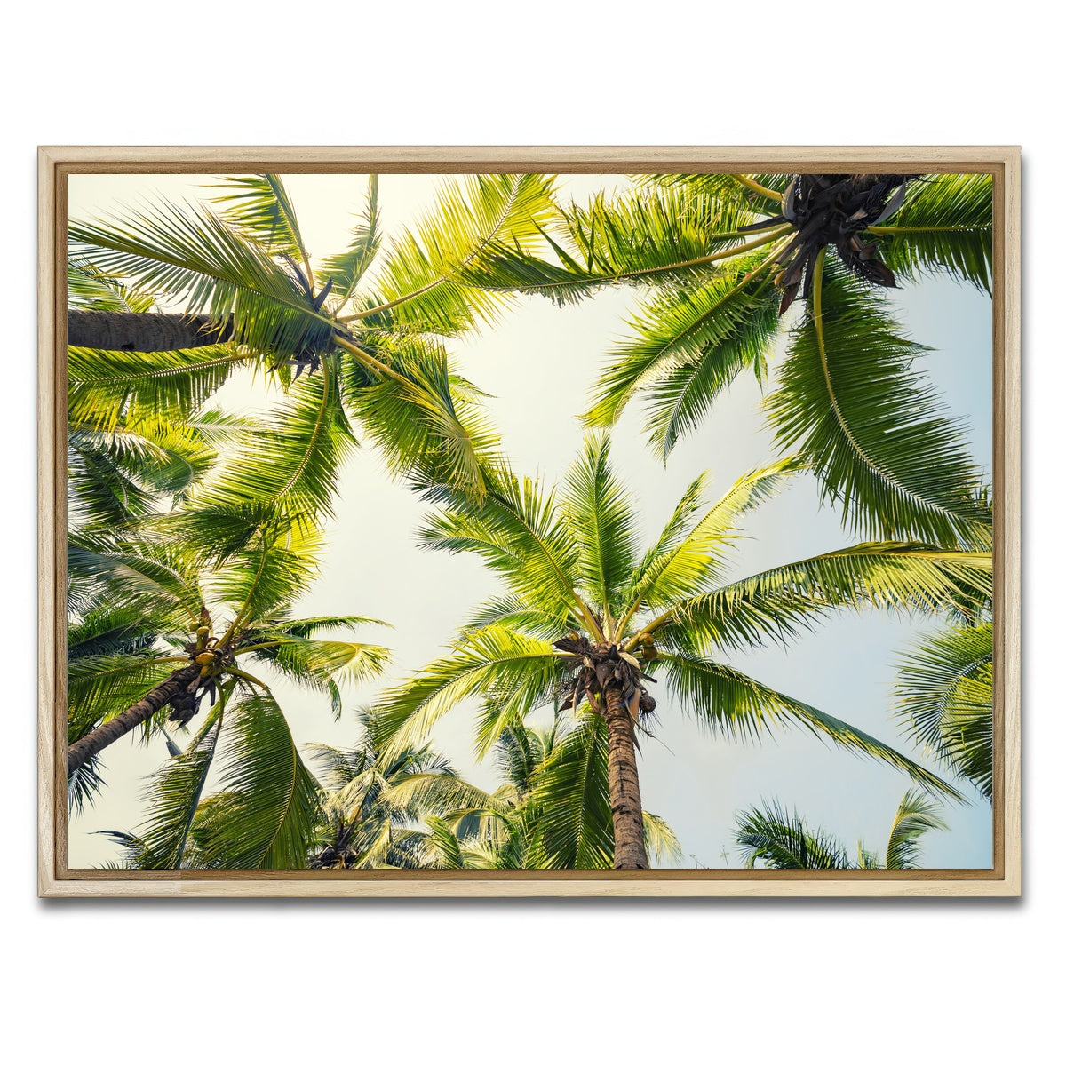 AUTO-MOCKUP WHITE | Tropical Vibes | 1 Piece | Natural Framed Canvas | group=4x3