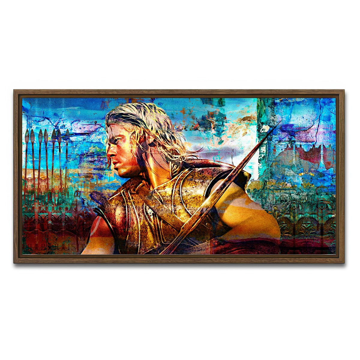 AUTO-MOCKUP WHITE | Troy | 1 Piece | Walnut Framed Canvas | group=2x1