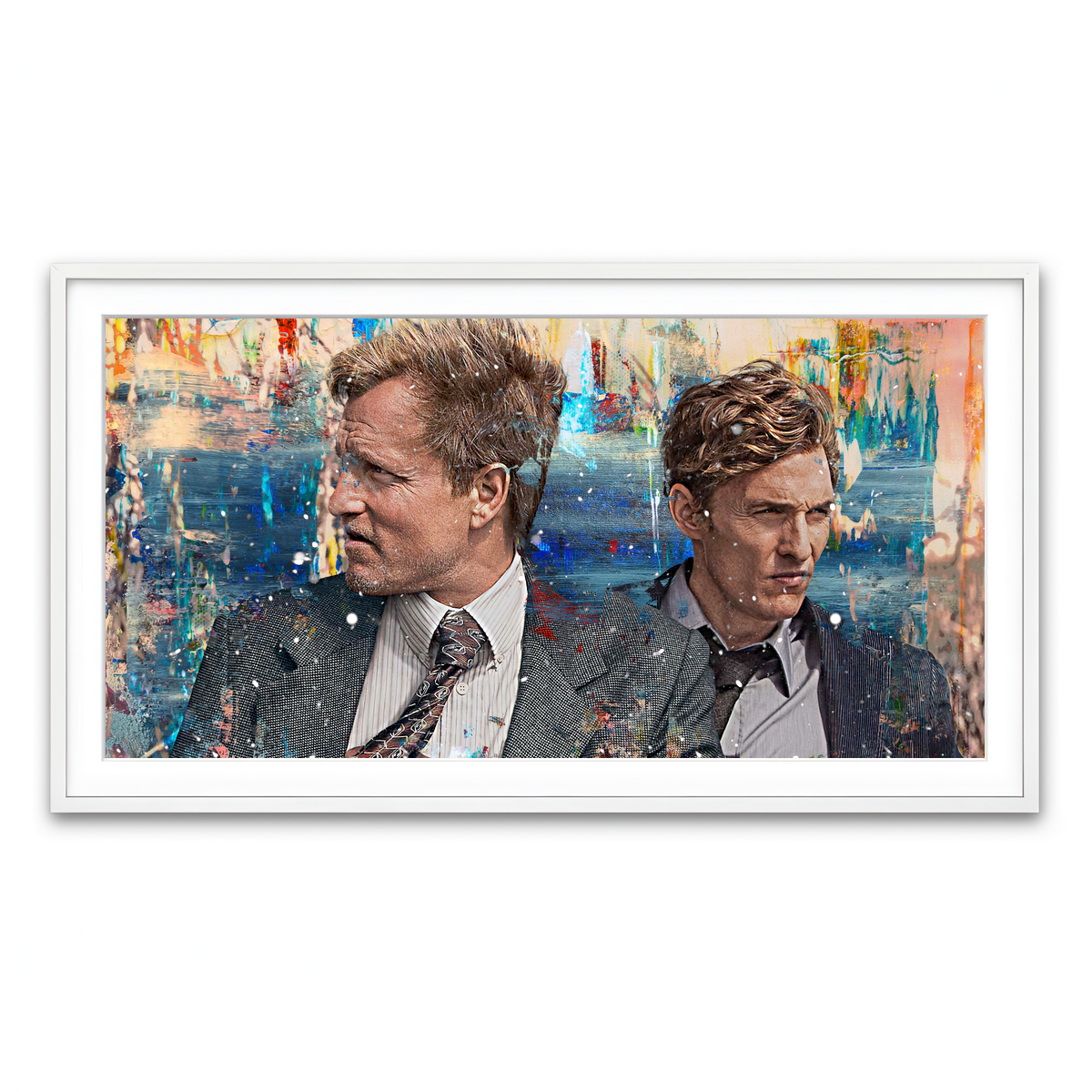 Framed Print 2x1 White