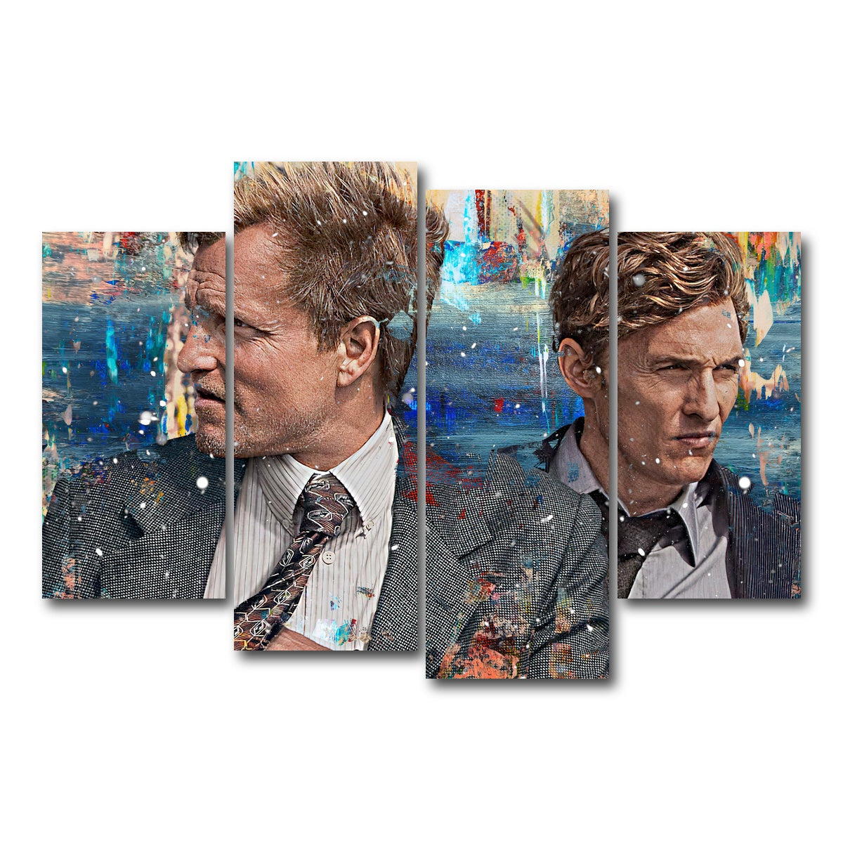 AUTO-MOCKUP WHITE | True Detective | 4 Piece | Gallery Wrap Canvas | group=4_short