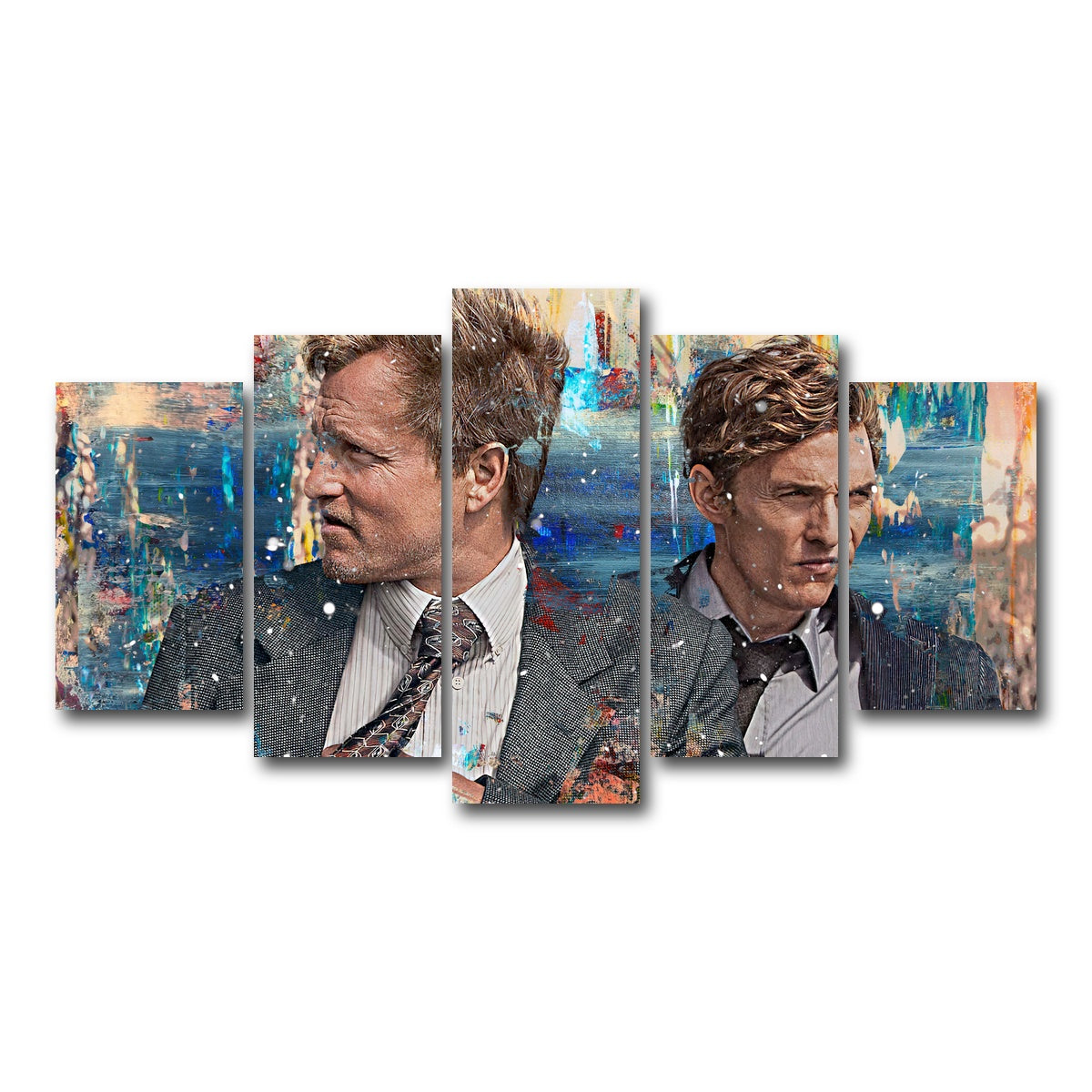 AUTO-MOCKUP WHITE | True Detective | 5 Piece | Gallery Wrap Canvas | group=5_normal