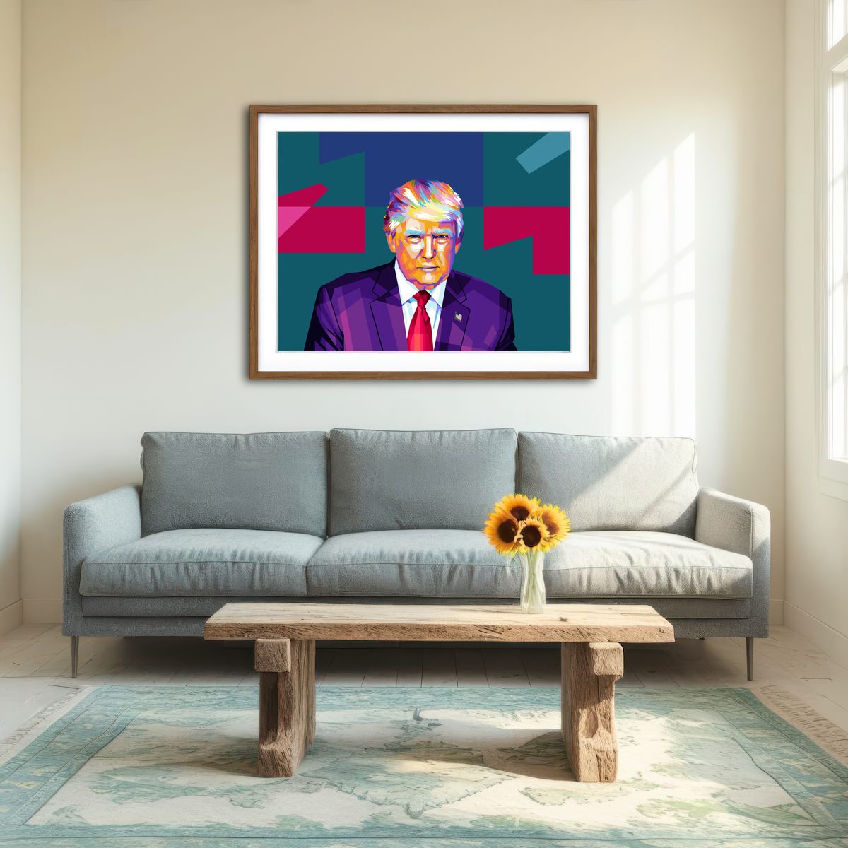 AUTO-MOCKUP ROOM | Trump Colors Wall Art