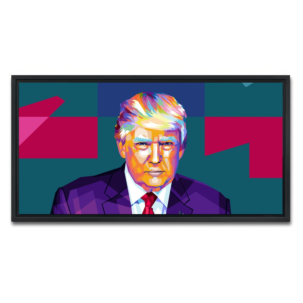 AUTO-MOCKUP WHITE | Trump Colors | 1 Piece | Black Framed Canvas | group=2x1