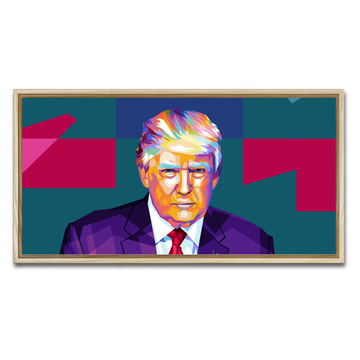 AUTO-MOCKUP WHITE | Trump Colors | 1 Piece | Natural Framed Canvas | group=2x1