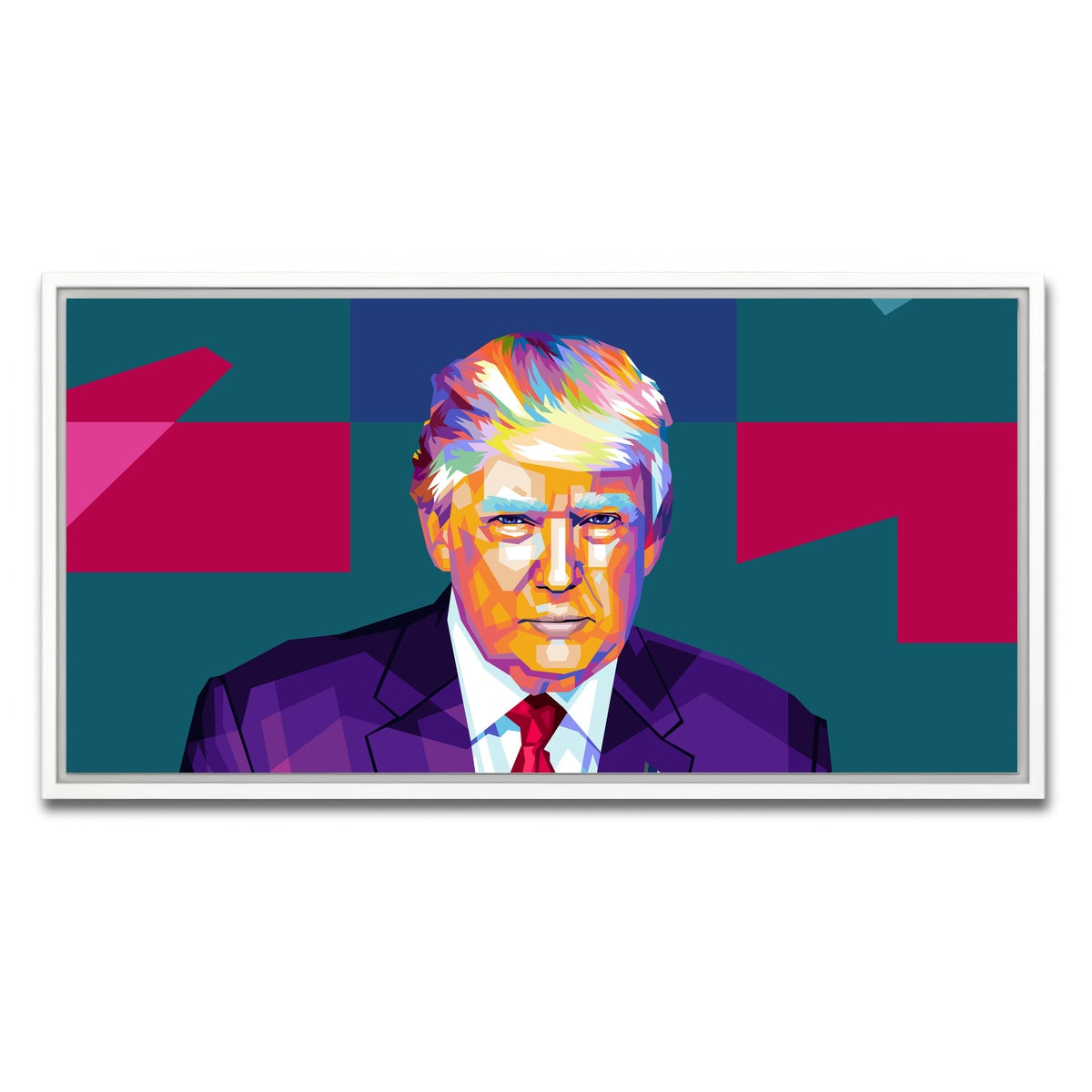 AUTO-MOCKUP WHITE | Trump Colors | 1 Piece | White Framed Canvas | group=2x1