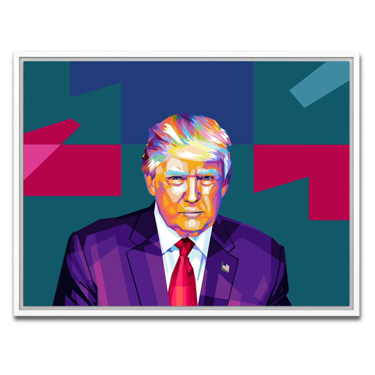AUTO-MOCKUP WHITE | Trump Colors | 1 Piece | White Framed Canvas | group=4x3