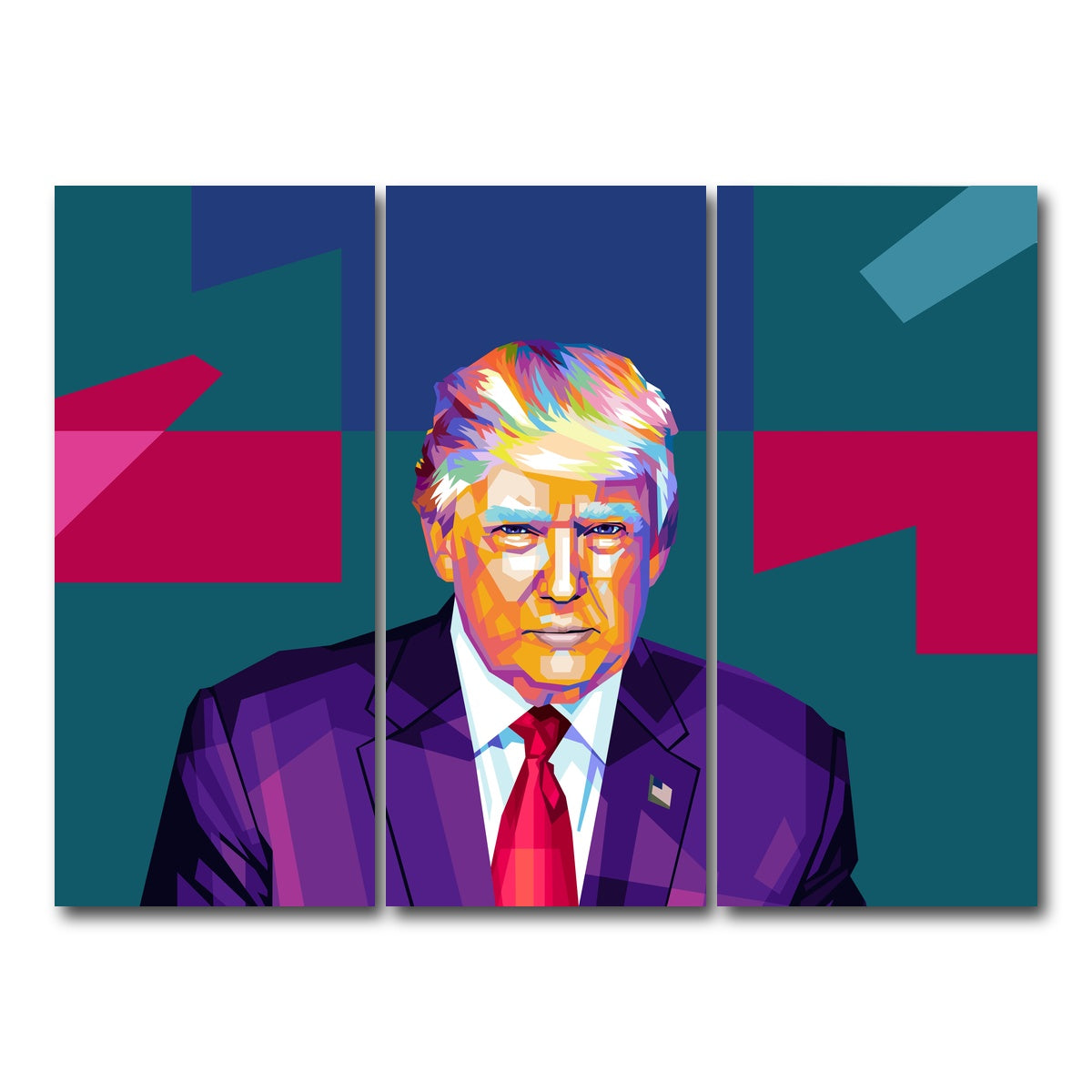 AUTO-MOCKUP WHITE | Trump Colors | 3 Piece | Gallery Wrap Canvas | group=8x18