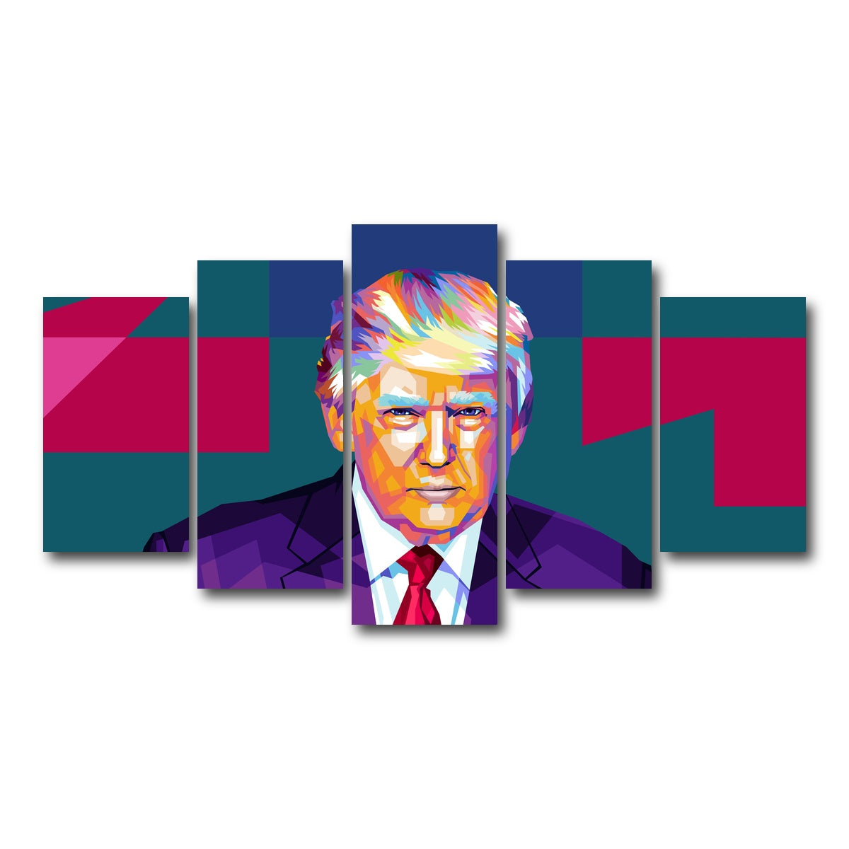 AUTO-MOCKUP WHITE | Trump Colors | 5 Piece | Gallery Wrap Canvas | group=5_normal