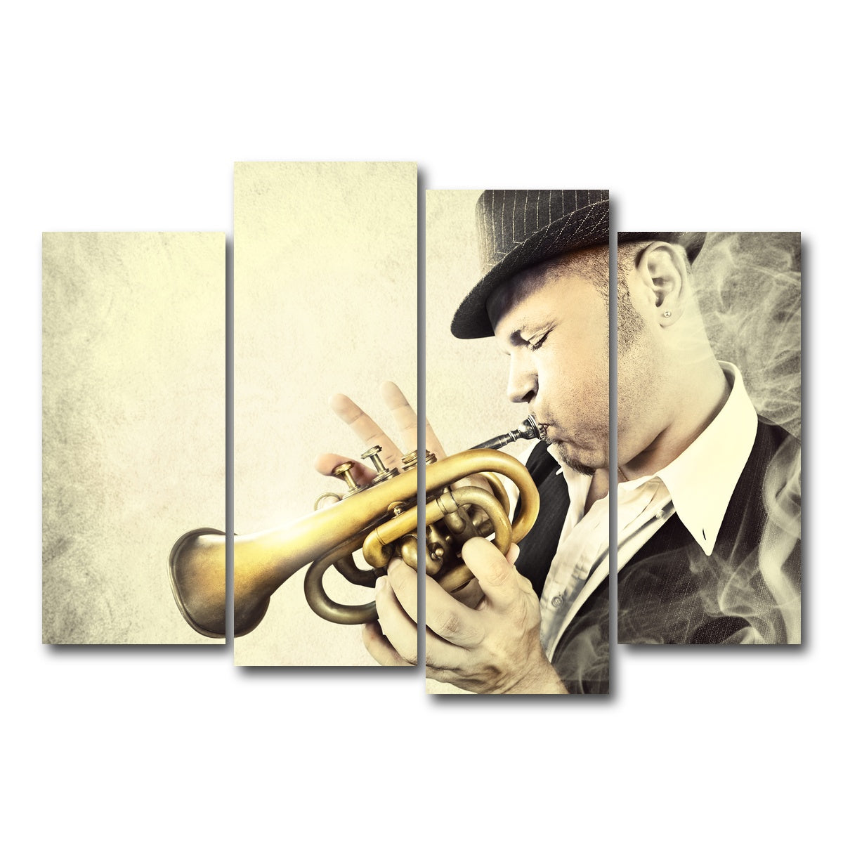 AUTO-MOCKUP WHITE | Trumpet Blues | 4 Piece | Gallery Wrap Canvas | group=4_normal