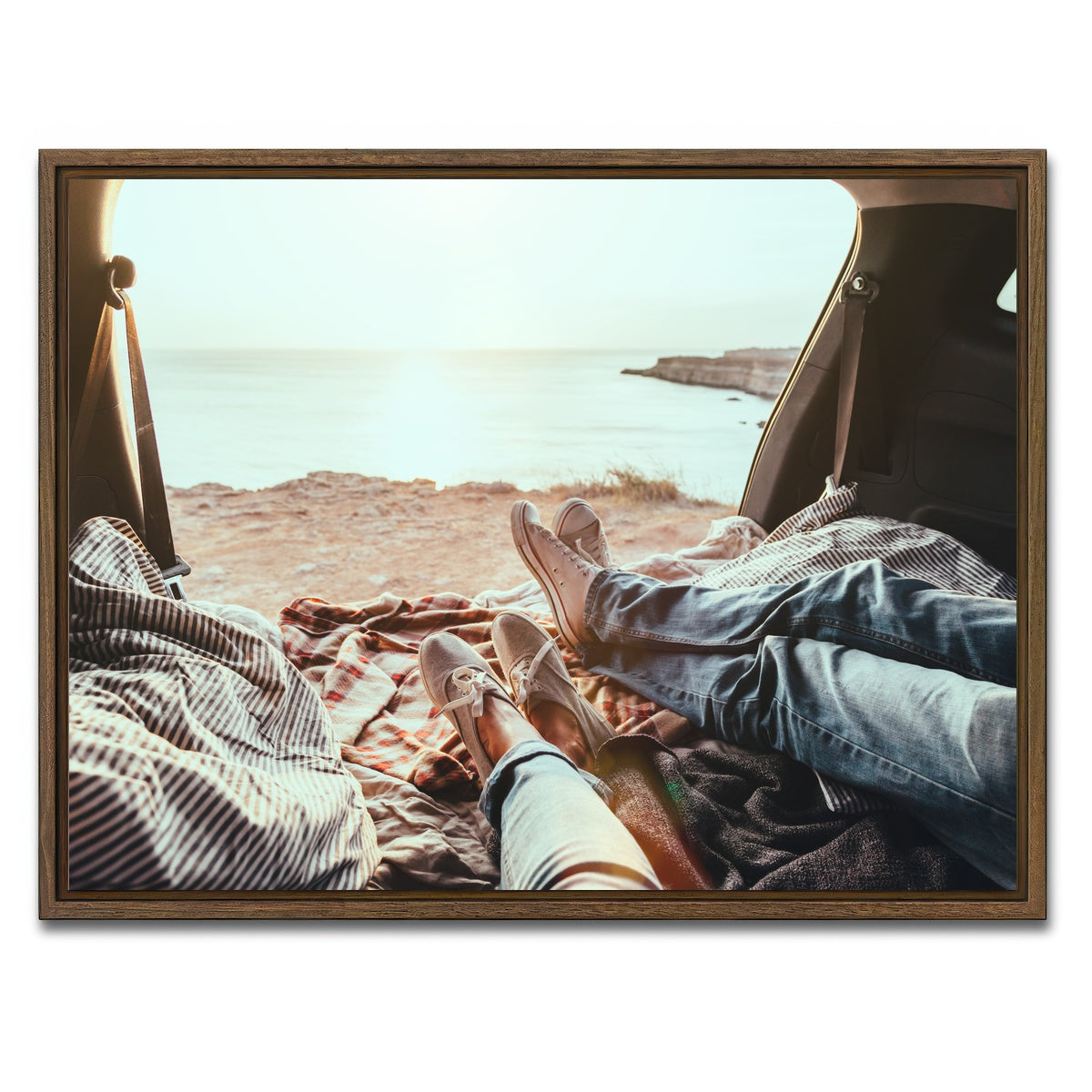 AUTO-MOCKUP WHITE | Trunk Relaxing | 1 Piece | Walnut Framed Canvas | group=4x3