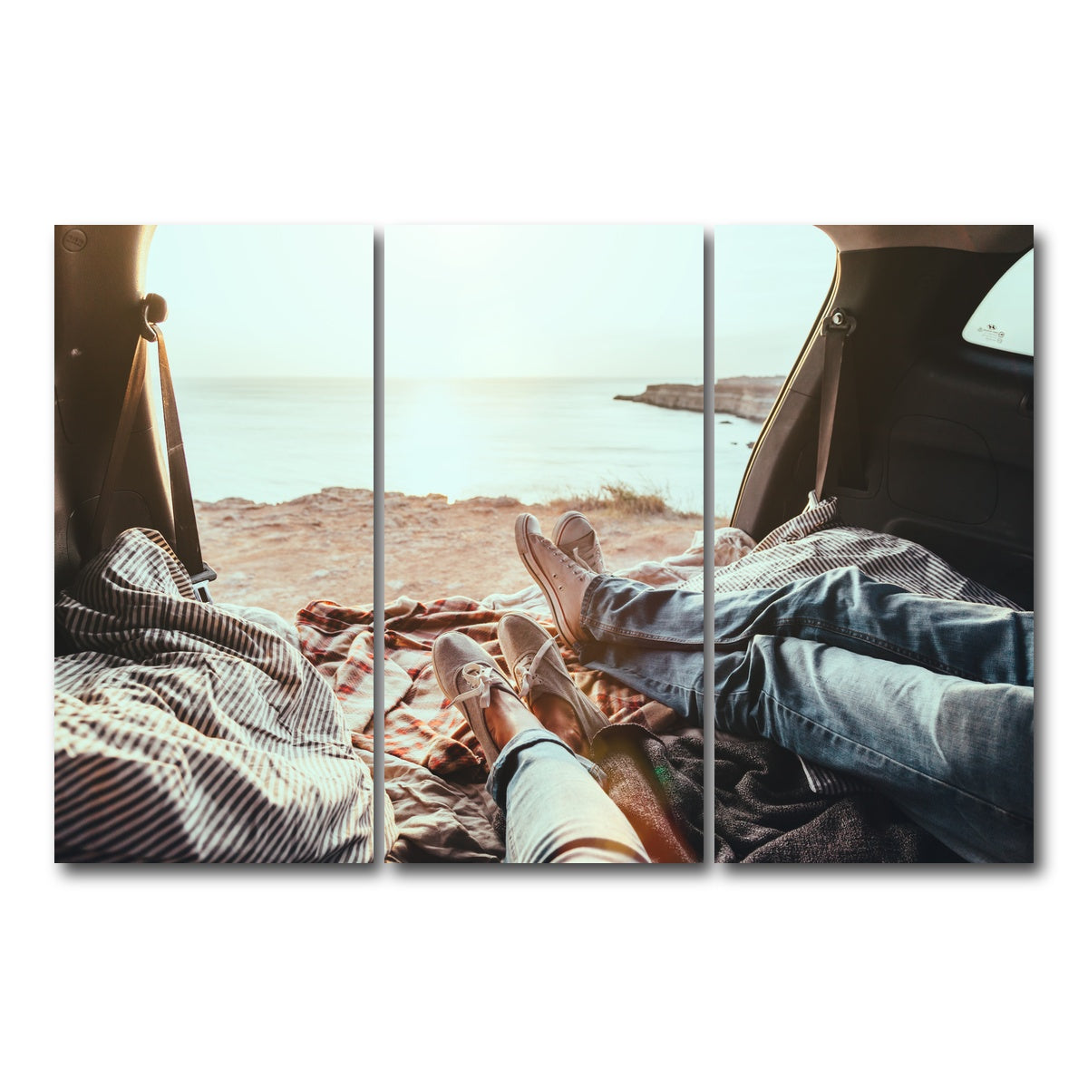 AUTO-MOCKUP WHITE | Trunk Relaxing | 3 Piece | Gallery Wrap Canvas | group=12x24