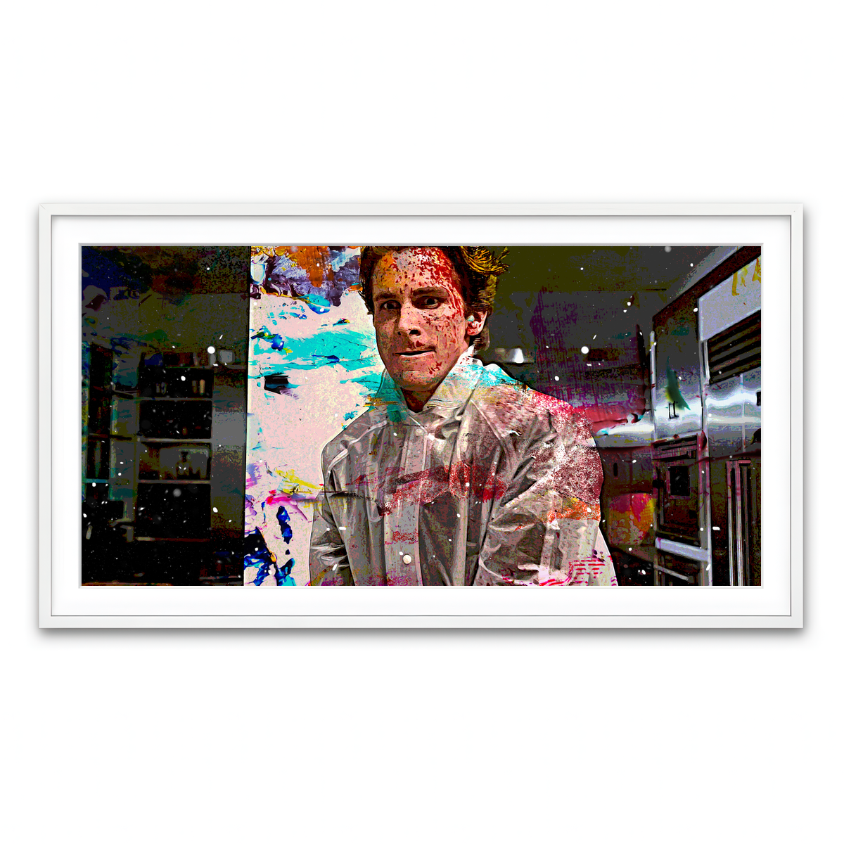 Framed Print 2x1 White