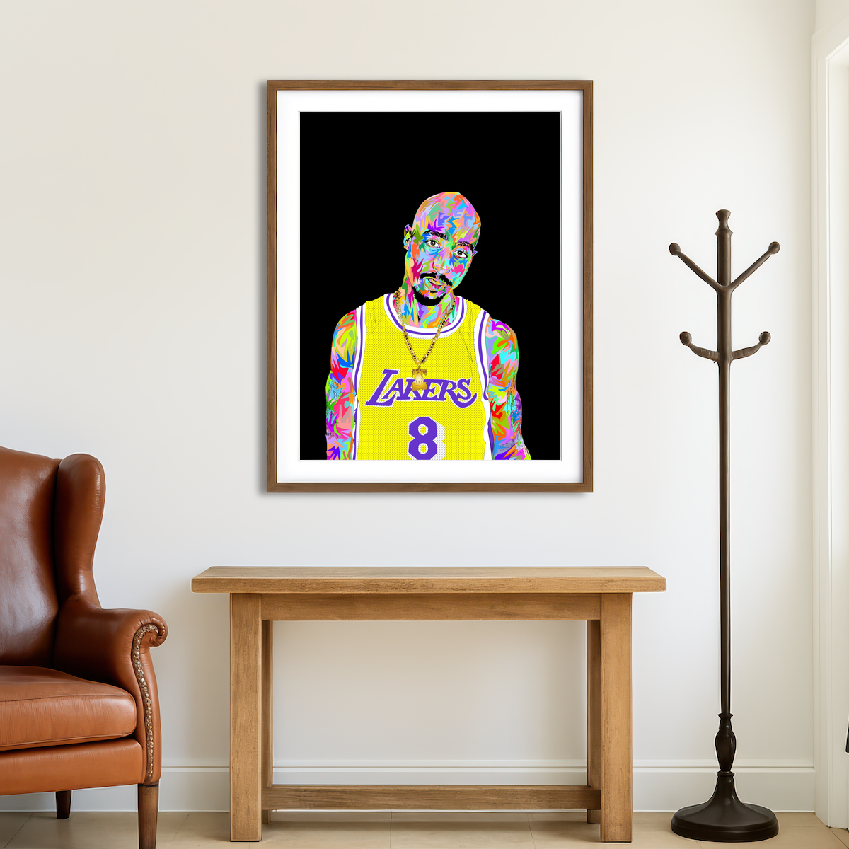 AUTO-MOCKUP ROOM | Tupac Kobe Wall Art