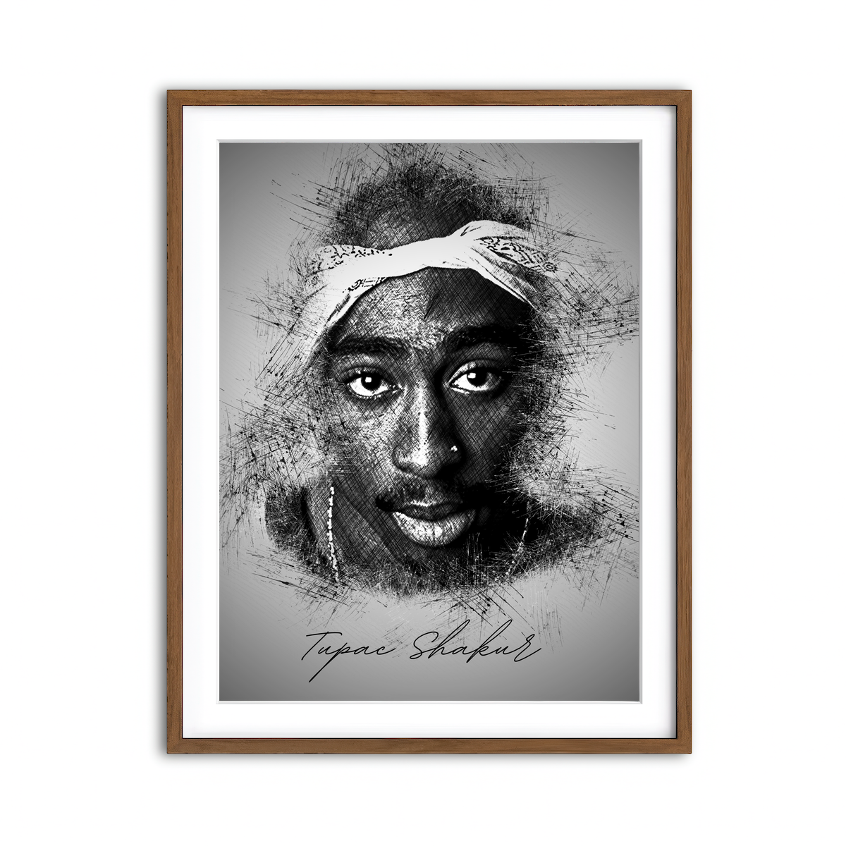 Framed Print 3x4 Walnut