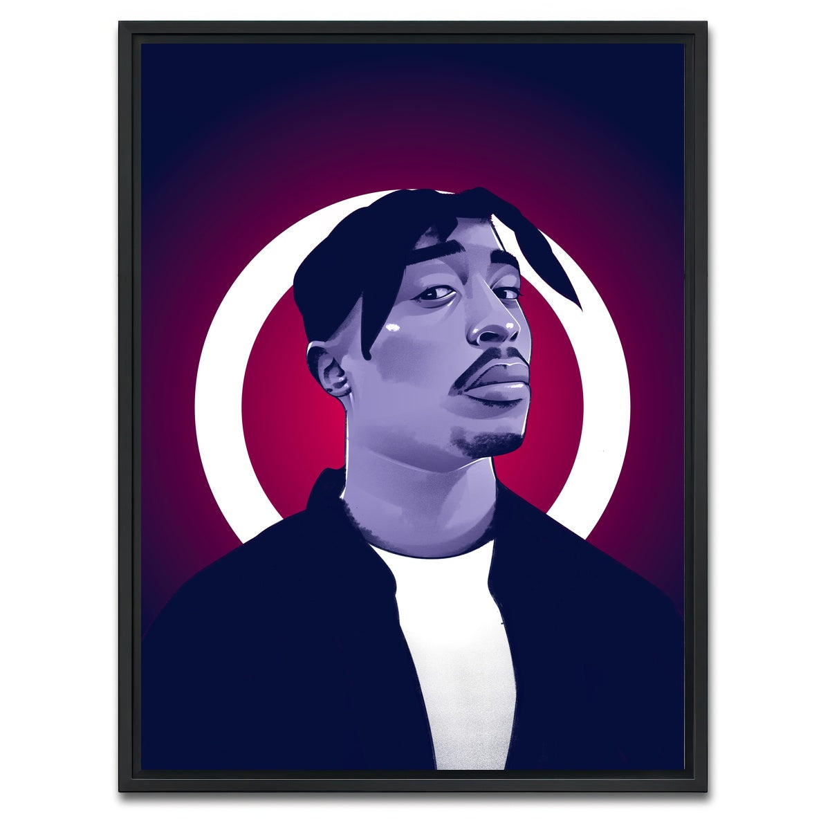 AUTO-MOCKUP WHITE | Tupac Shakur | 1 Piece | Black Framed Canvas | group=3x4