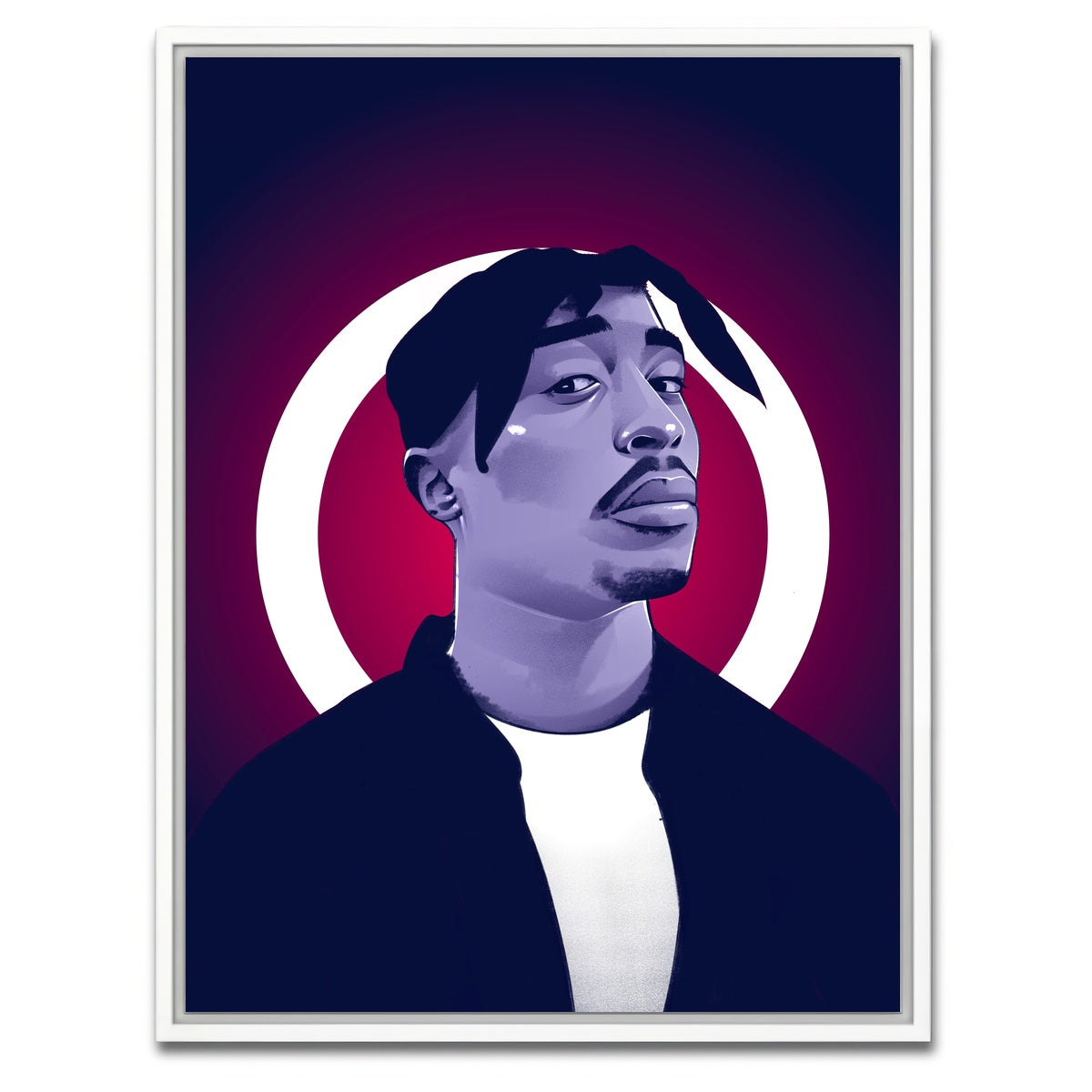 AUTO-MOCKUP WHITE | Tupac Shakur | 1 Piece | White Framed Canvas | group=3x4