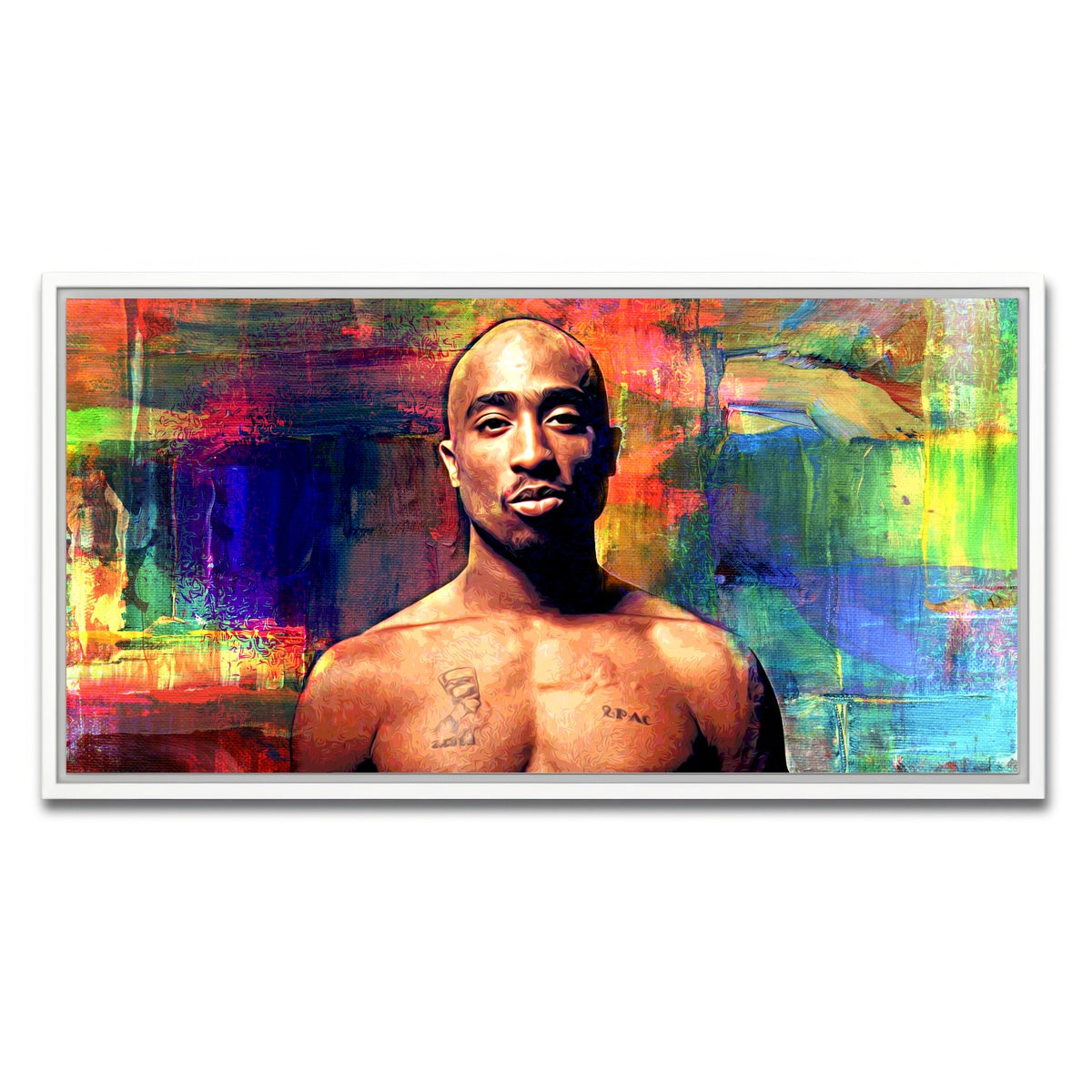 AUTO-MOCKUP WHITE | Tupac | 1 Piece | White Framed Canvas | group=2x1
