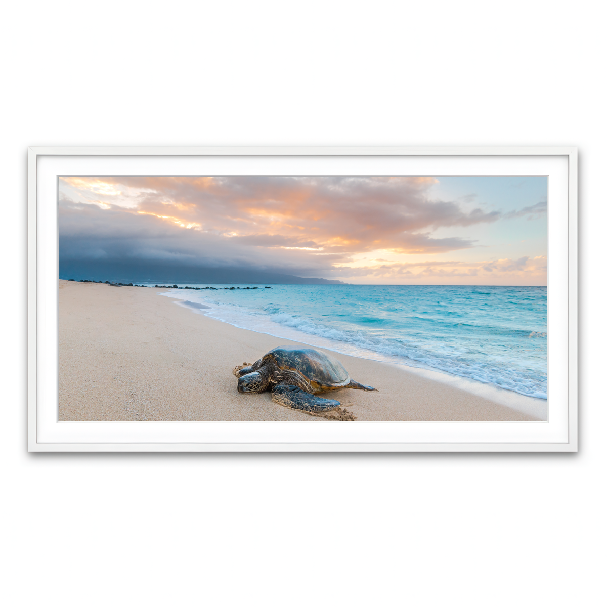 Framed Print 2x1 White