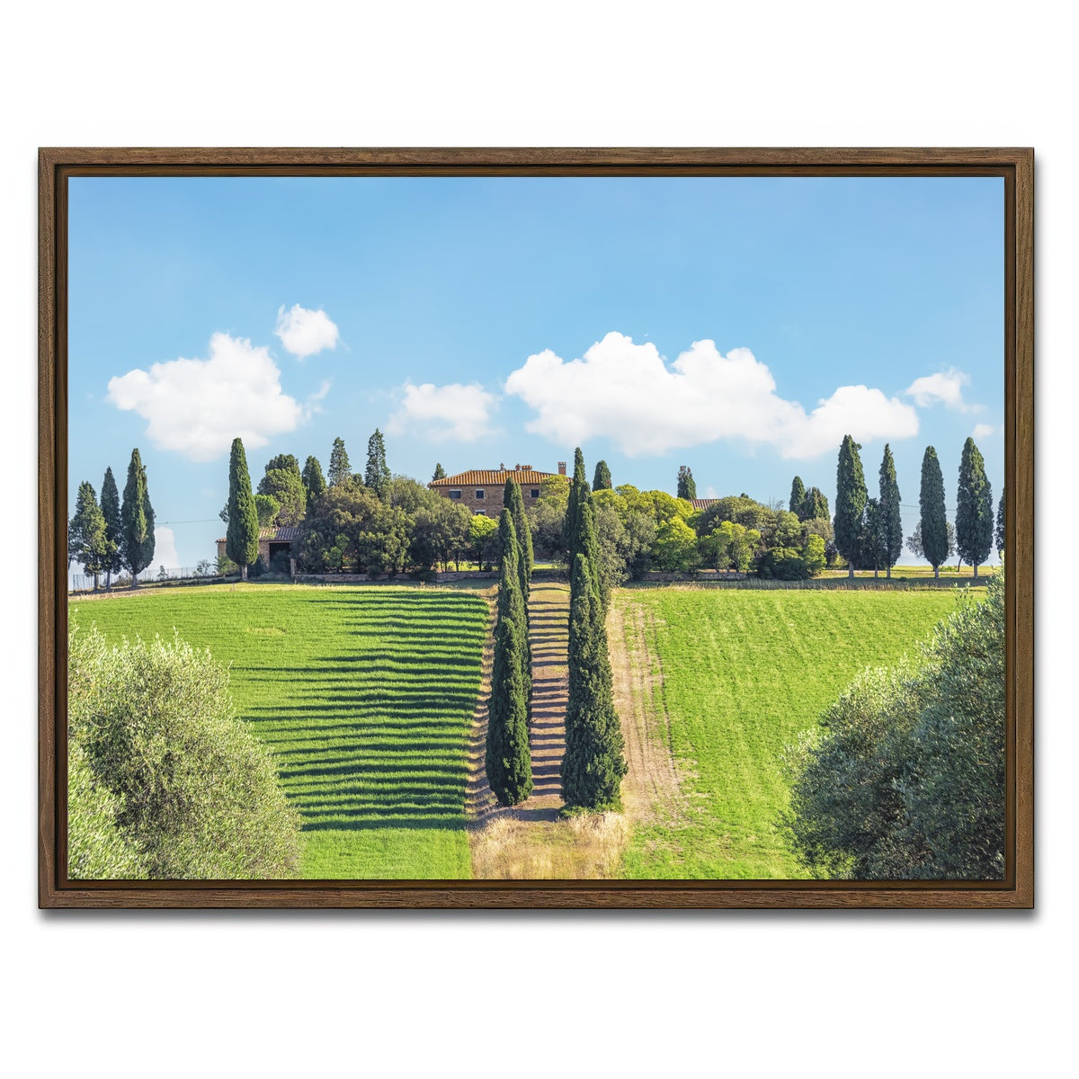 AUTO-MOCKUP WHITE | Tuscany | 1 Piece | Walnut Framed Canvas | group=4x3