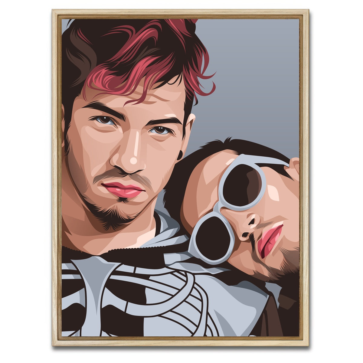 AUTO-MOCKUP WHITE | Twenty One Pilots Band | 1 Piece | Natural Framed Canvas | group=3x4