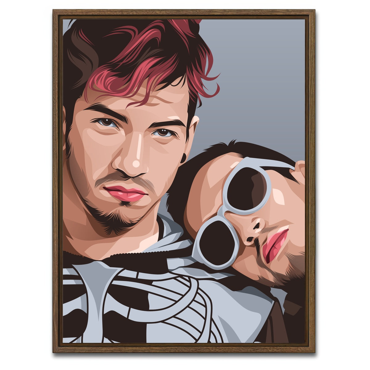 AUTO-MOCKUP WHITE | Twenty One Pilots Band | 1 Piece | Walnut Framed Canvas | group=3x4