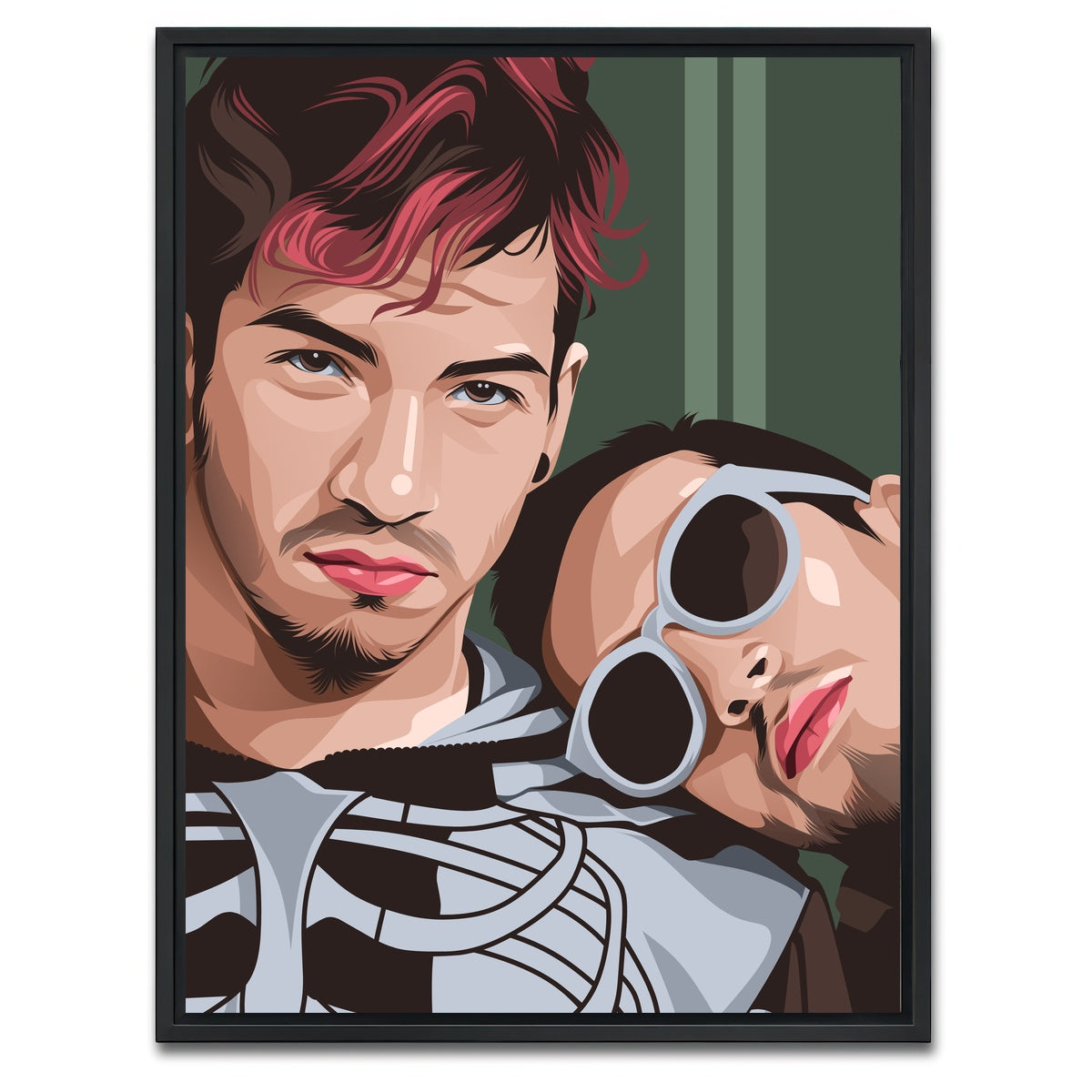 AUTO-MOCKUP WHITE | Twenty One Pilots Green | 1 Piece | Black Framed Canvas | group=3x4