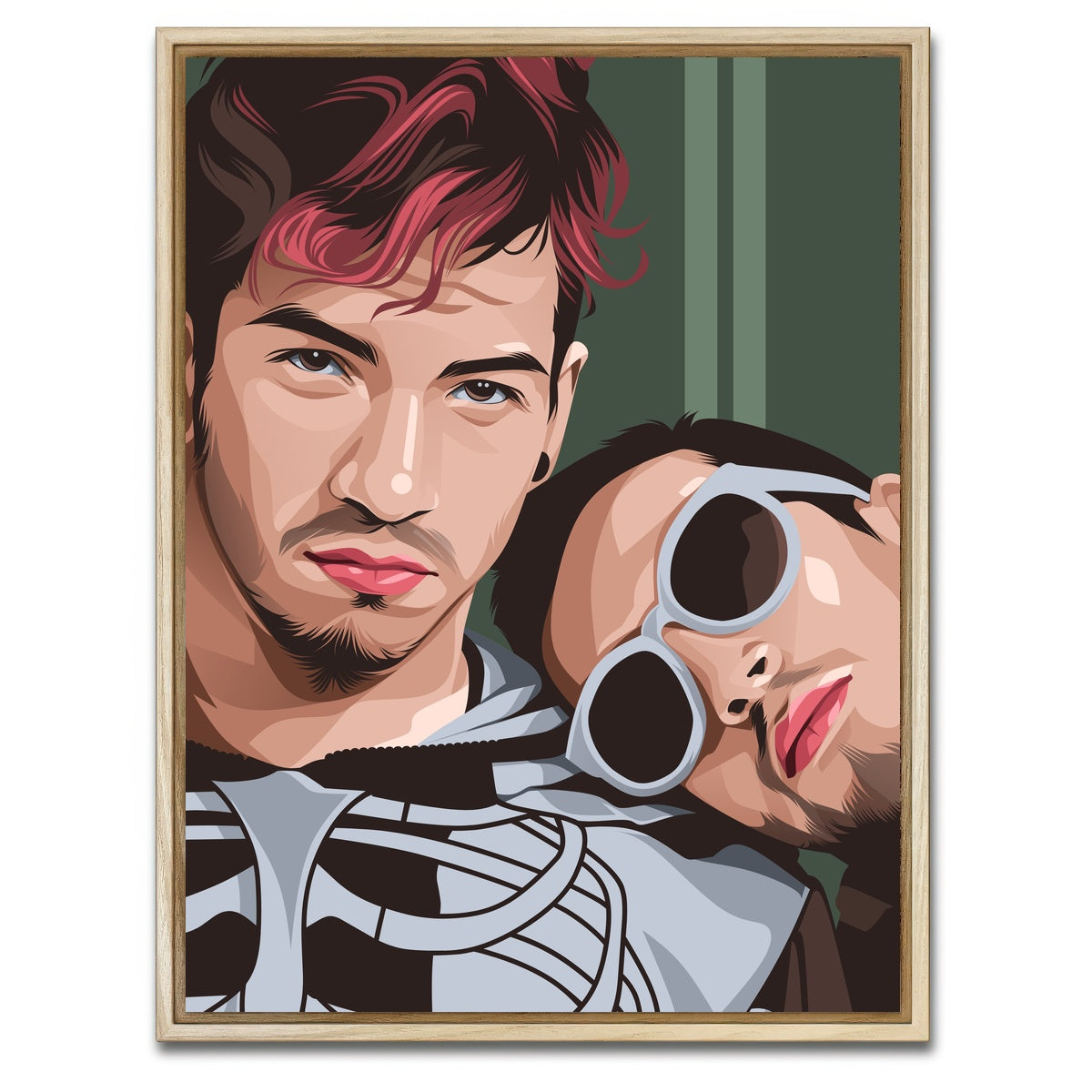 AUTO-MOCKUP WHITE | Twenty One Pilots Green | 1 Piece | Natural Framed Canvas | group=3x4