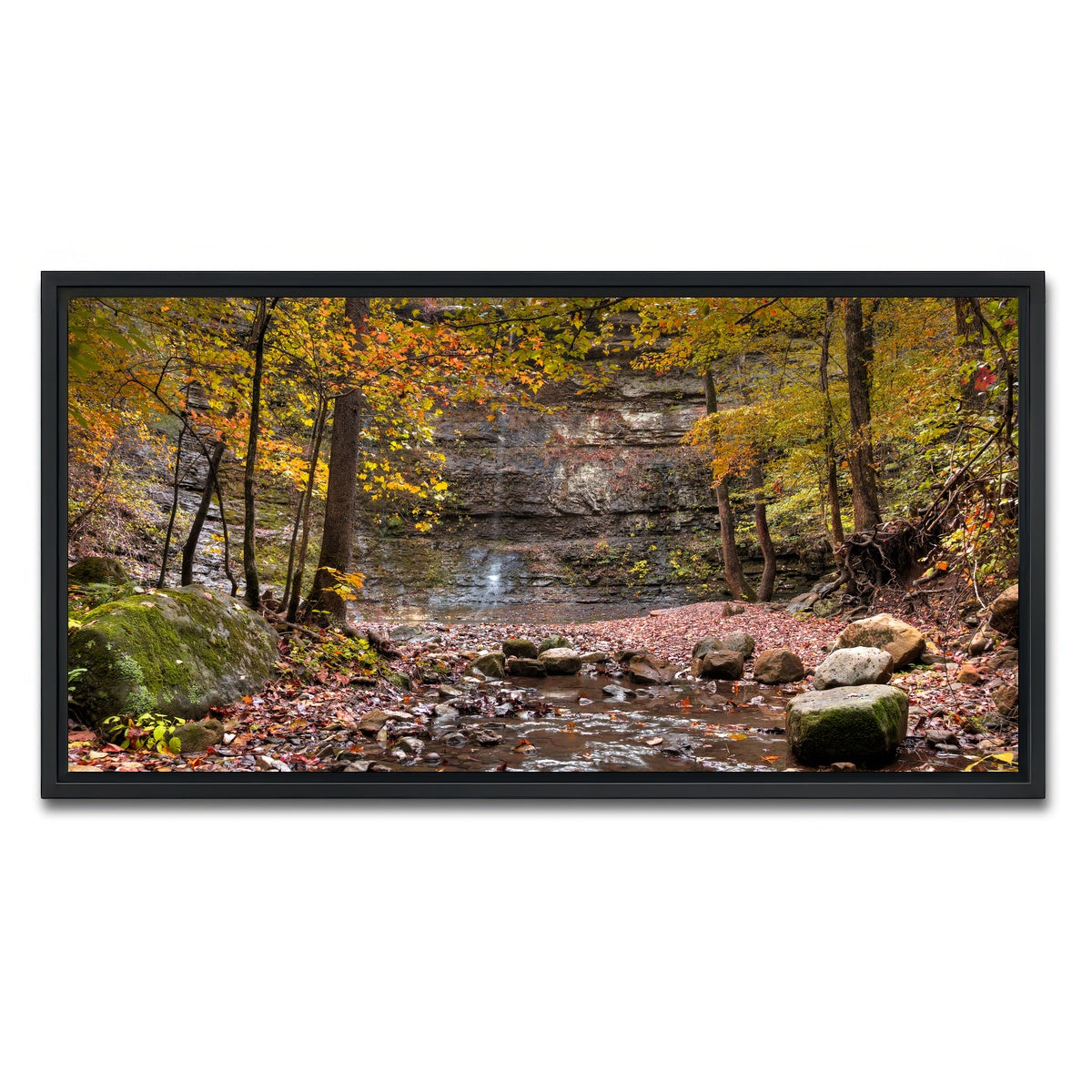 AUTO-MOCKUP WHITE | Twin Falls Autumn | 1 Piece | Black Framed Canvas | group=2x1
