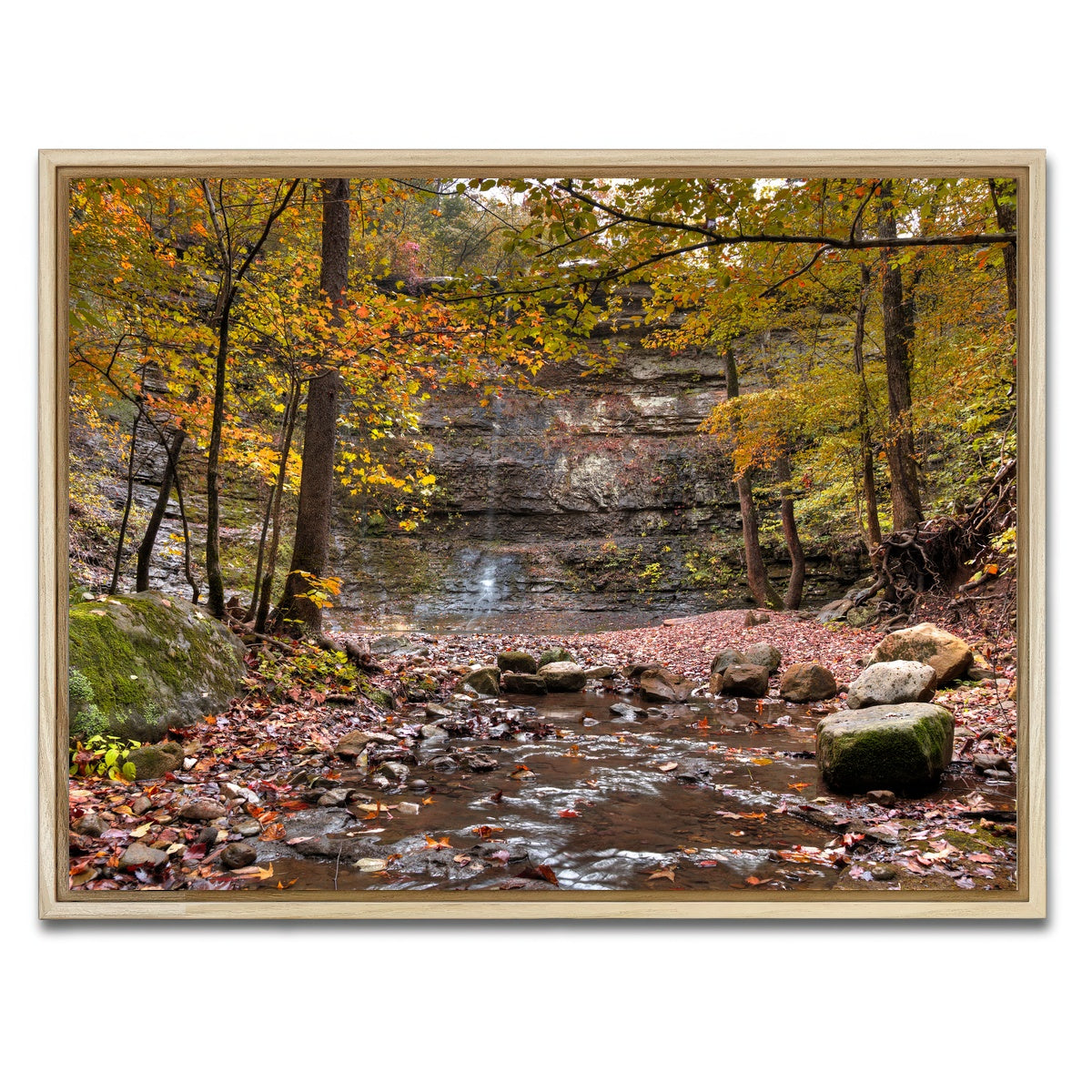 AUTO-MOCKUP WHITE | Twin Falls Autumn | 1 Piece | Natural Framed Canvas | group=4x3