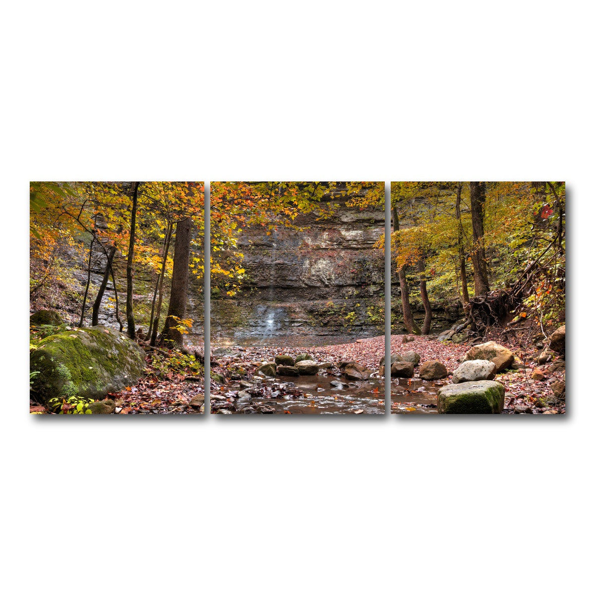 AUTO-MOCKUP WHITE | Twin Falls Autumn | 3 Piece | Gallery Wrap Canvas | group=18x24