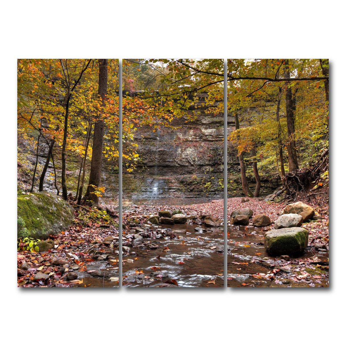 AUTO-MOCKUP WHITE | Twin Falls Autumn | 3 Piece | Gallery Wrap Canvas | group=8x18