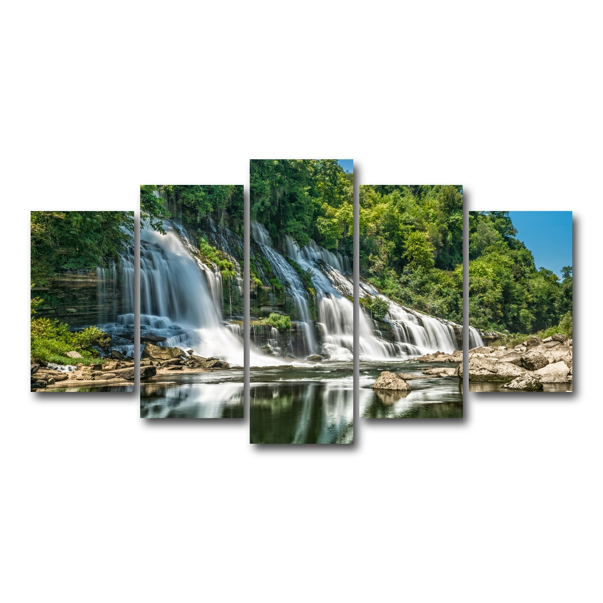 AUTO-MOCKUP WHITE | Twin Falls | 5 Piece | Gallery Wrap Canvas | group=5_normal