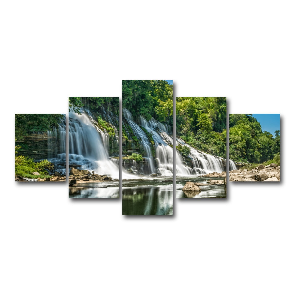 AUTO-MOCKUP WHITE | Twin Falls | 5 Piece | Gallery Wrap Canvas | group=5_short
