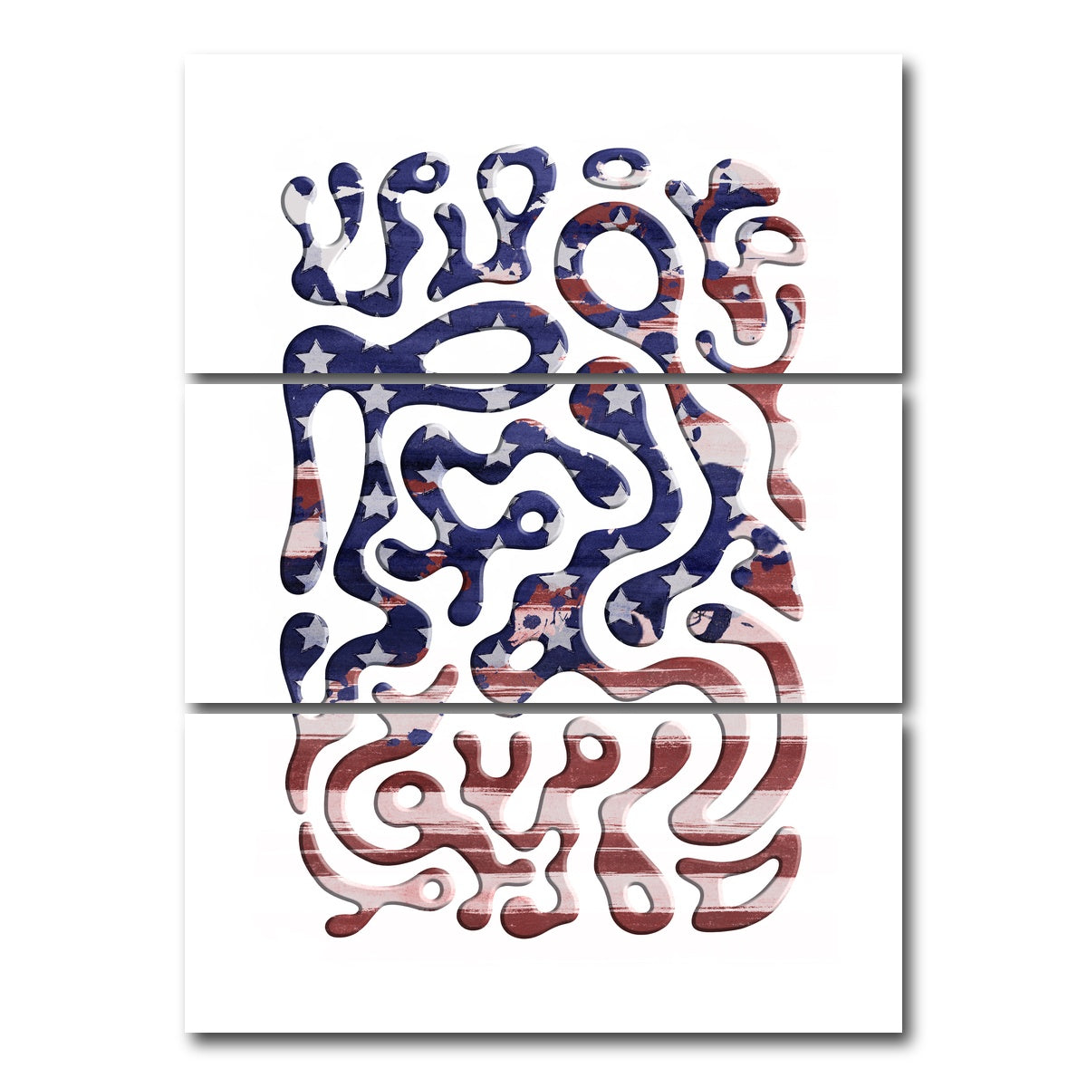 AUTO-MOCKUP WHITE | Twisted Beats No. 11.17 - Trance | 3 Piece | Gallery Wrap Canvas | group=8x18_stacked