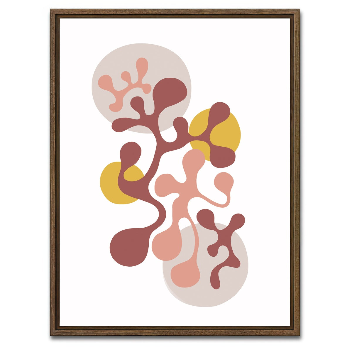 AUTO-MOCKUP WHITE | Twisted Beats No. 2 - Funky Seventies | 1 Piece | Walnut Framed Canvas | group=3x4