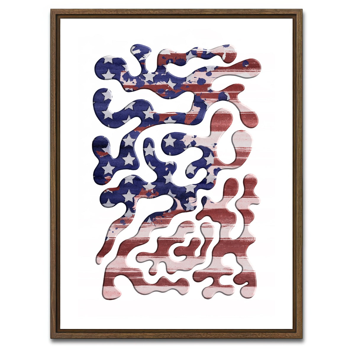 AUTO-MOCKUP WHITE | Twisted Beats No. 6.17 - Happy | 1 Piece | Walnut Framed Canvas | group=3x4