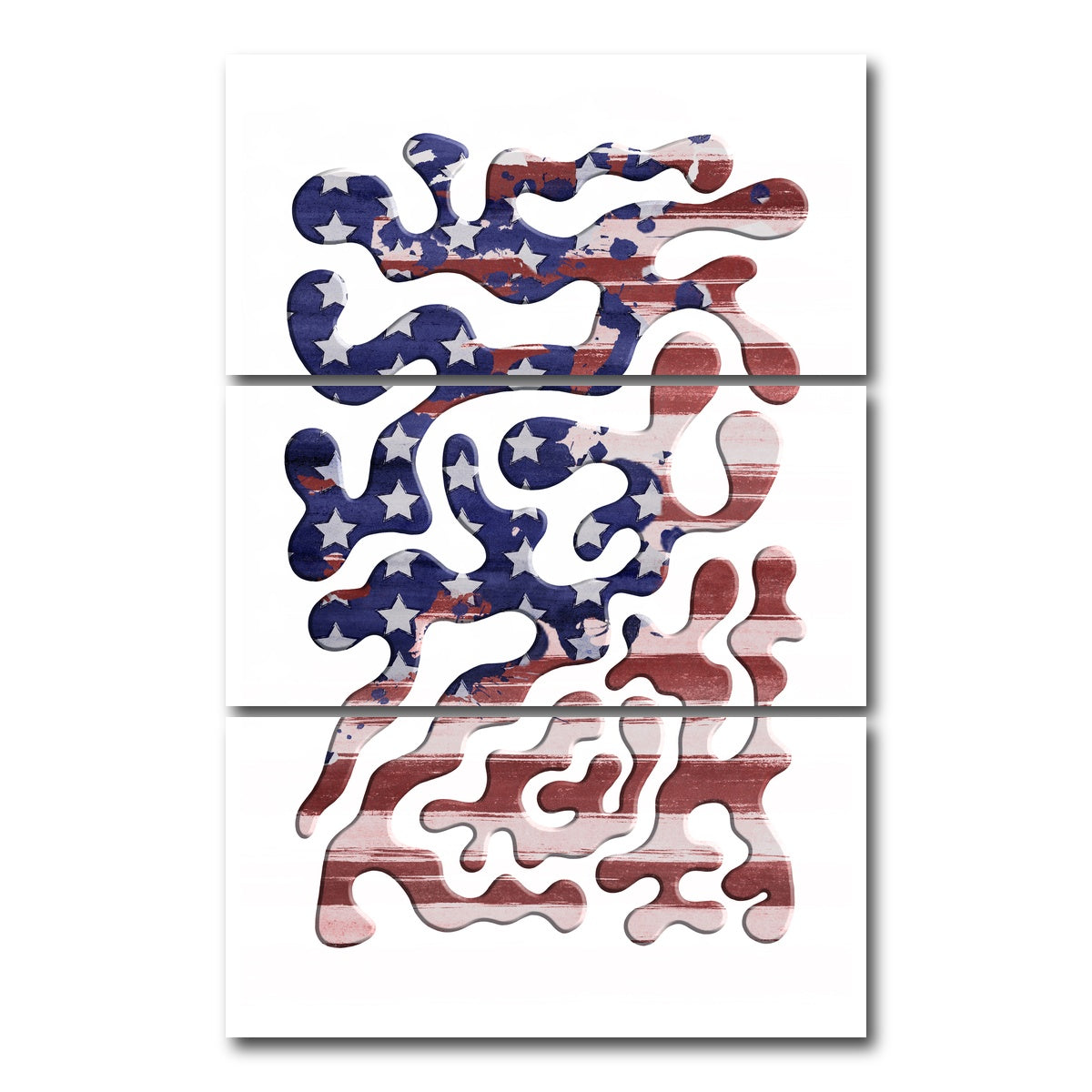 AUTO-MOCKUP WHITE | Twisted Beats No. 6.17 - Happy | 3 Piece | Gallery Wrap Canvas | group=12x24_stacked